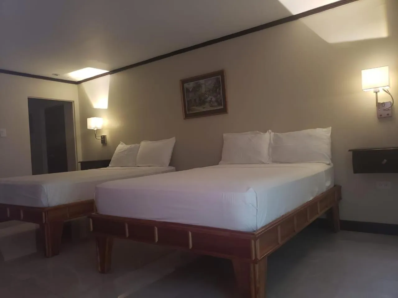 Bedroom, Bed in Sand and Blue Seas