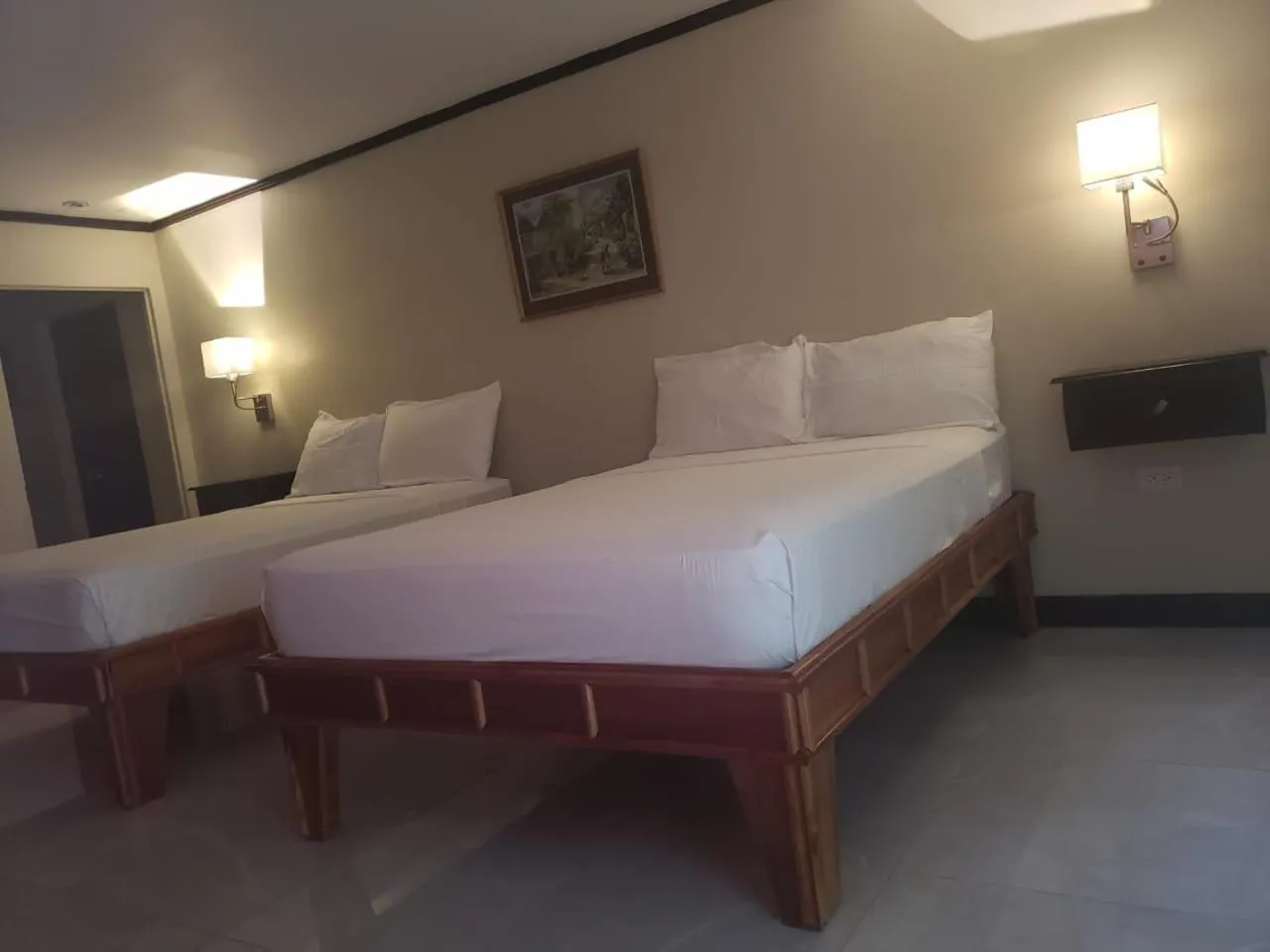 Bedroom, Bed in Sand and Blue Seas