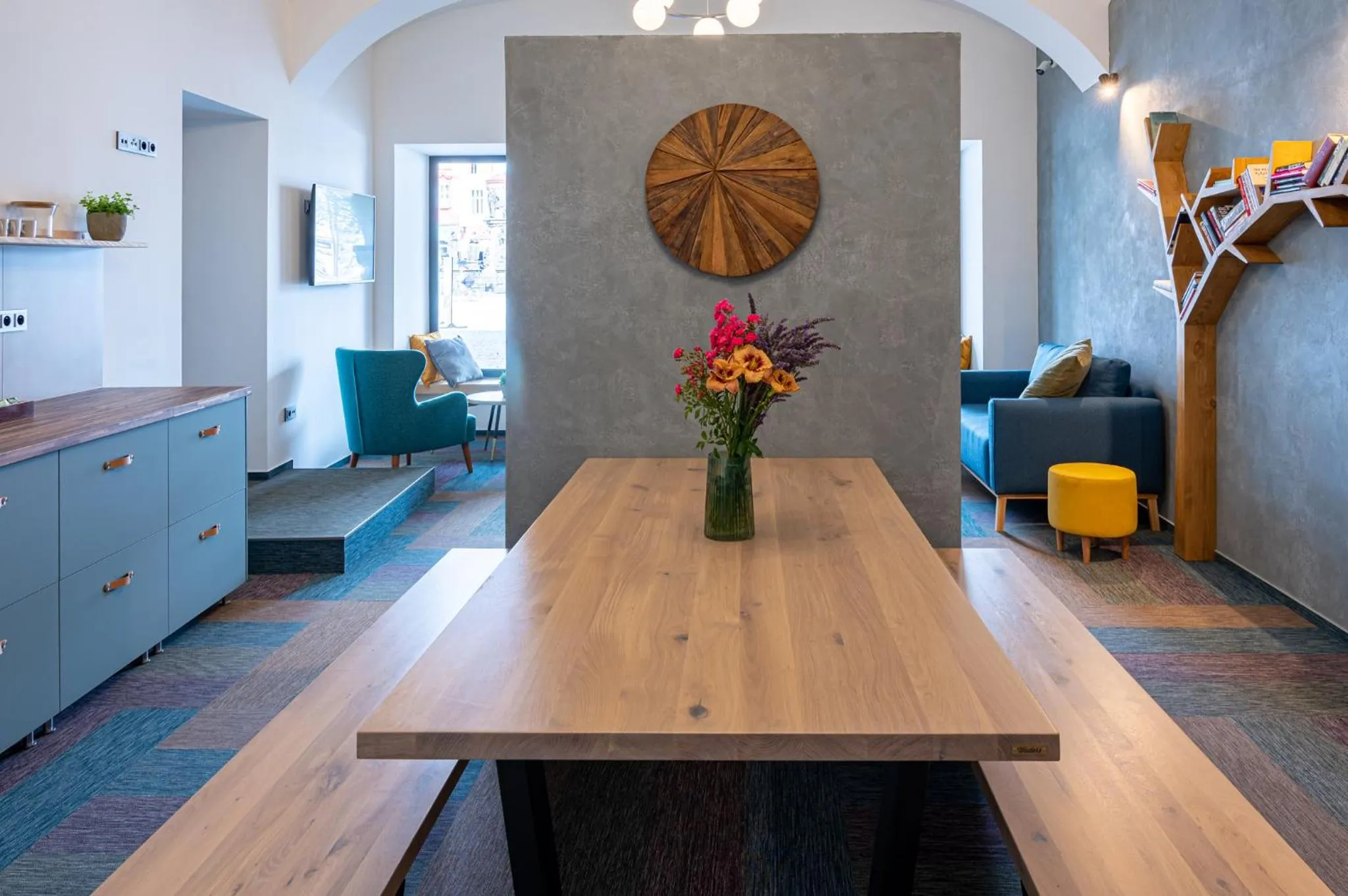 Seating area in ART Hostel & Apartments