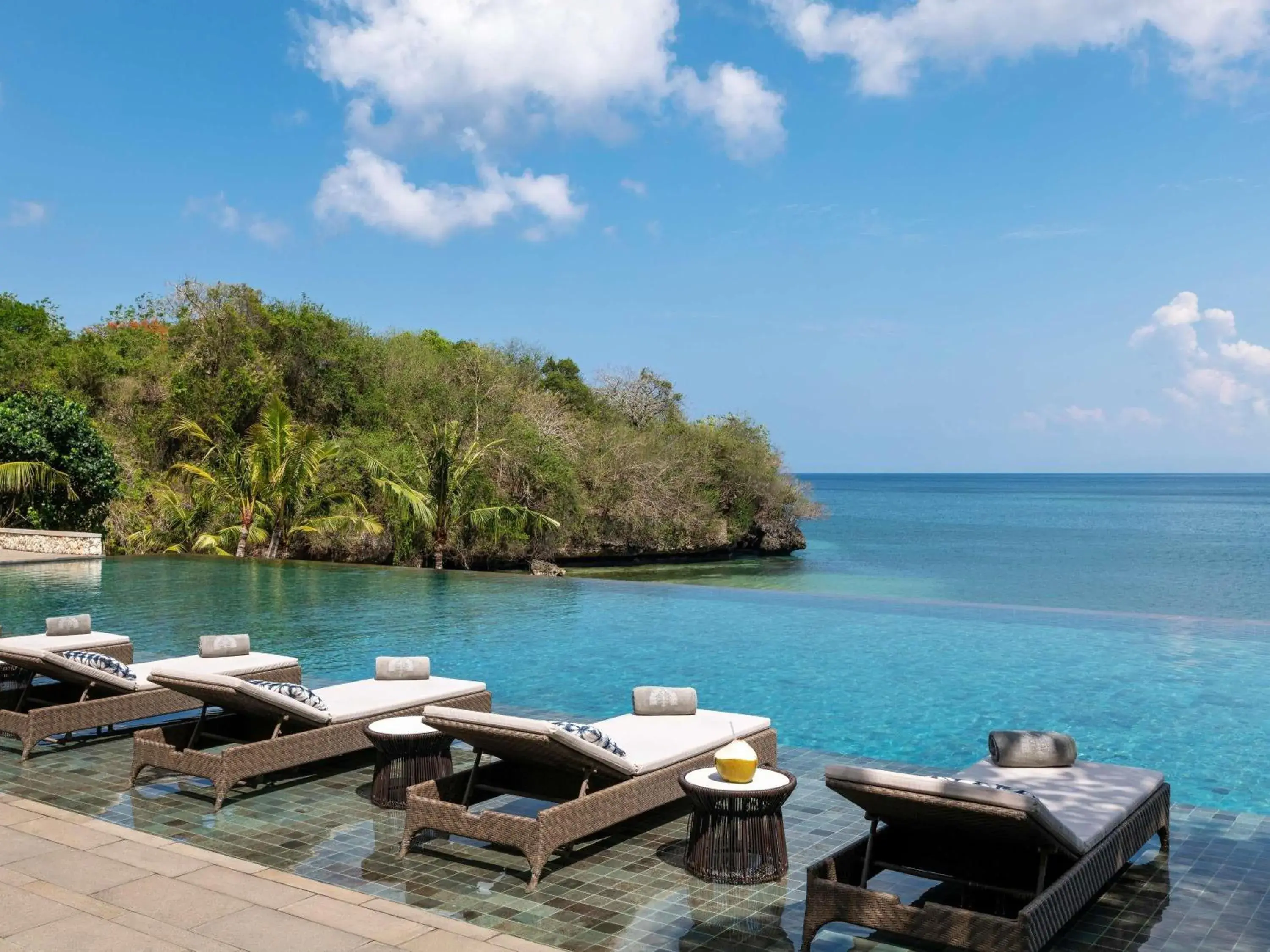 Pool view in Raffles Bali Pool view in Raffles Bali