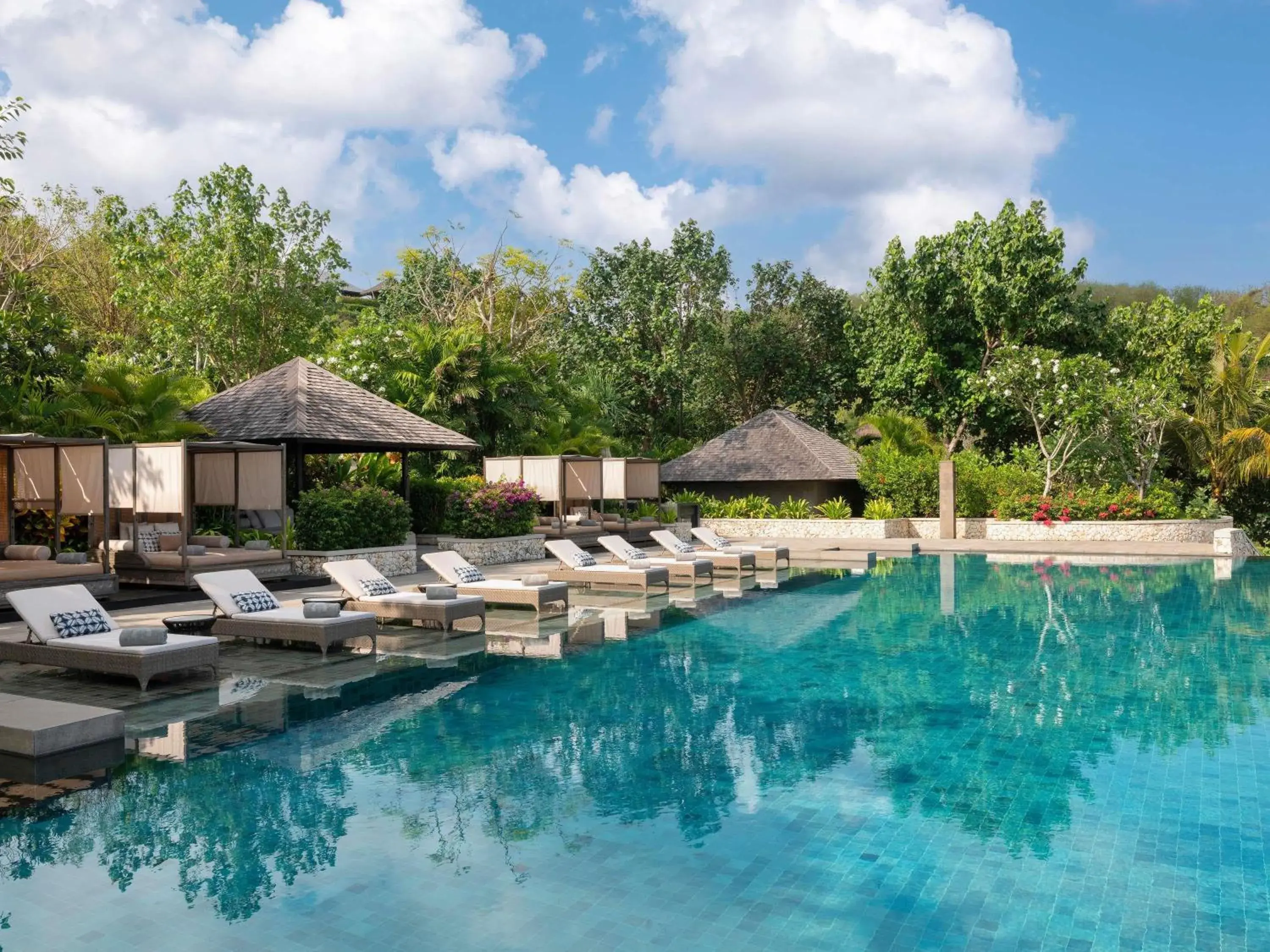 Pool view in Raffles Bali Pool view in Raffles Bali