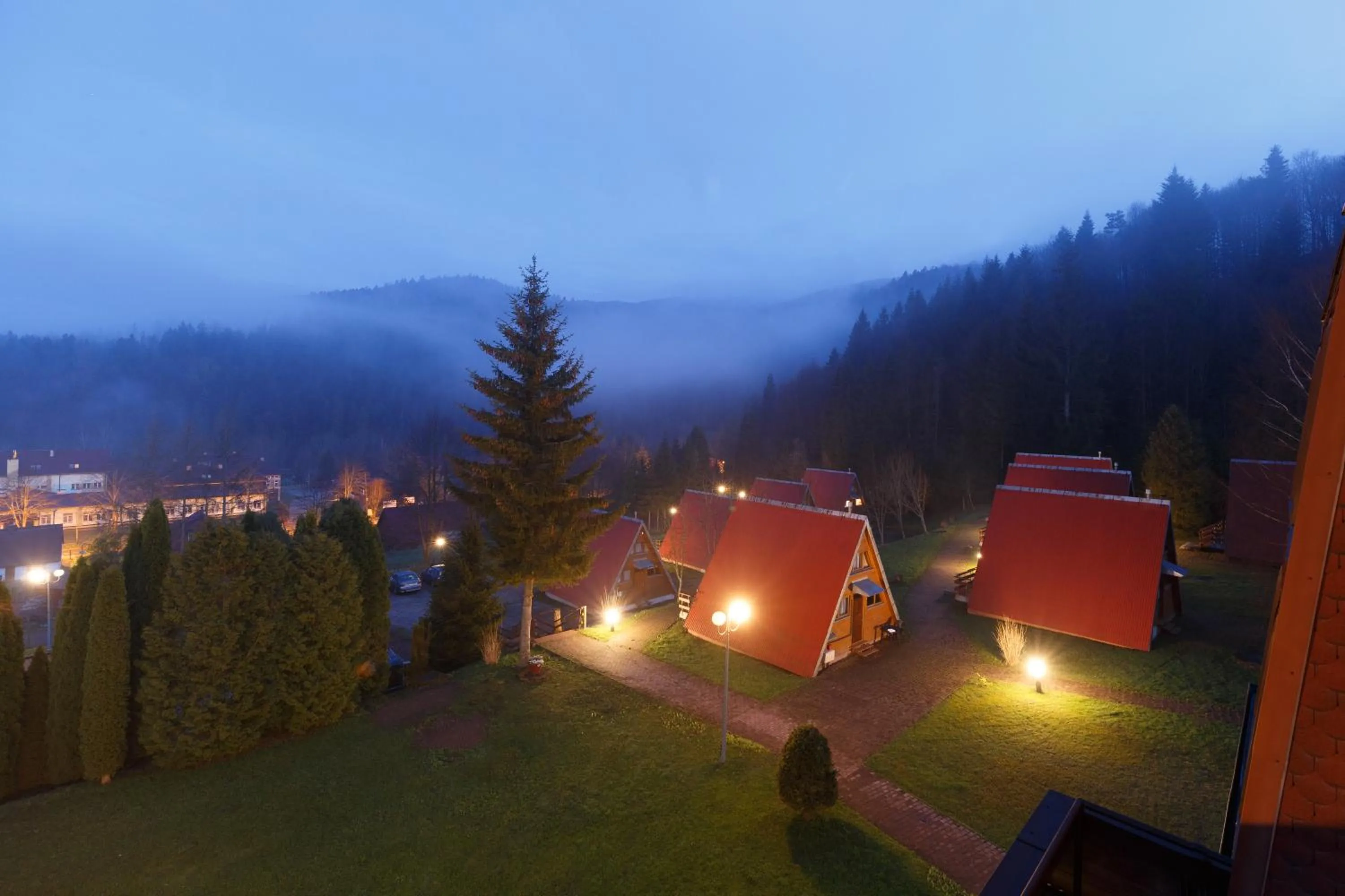 Garden view in Ośrodek Perełka Bieszczady