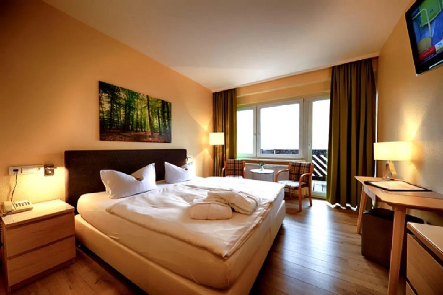 Bed in Panorama Hotel Oberwiesenthal