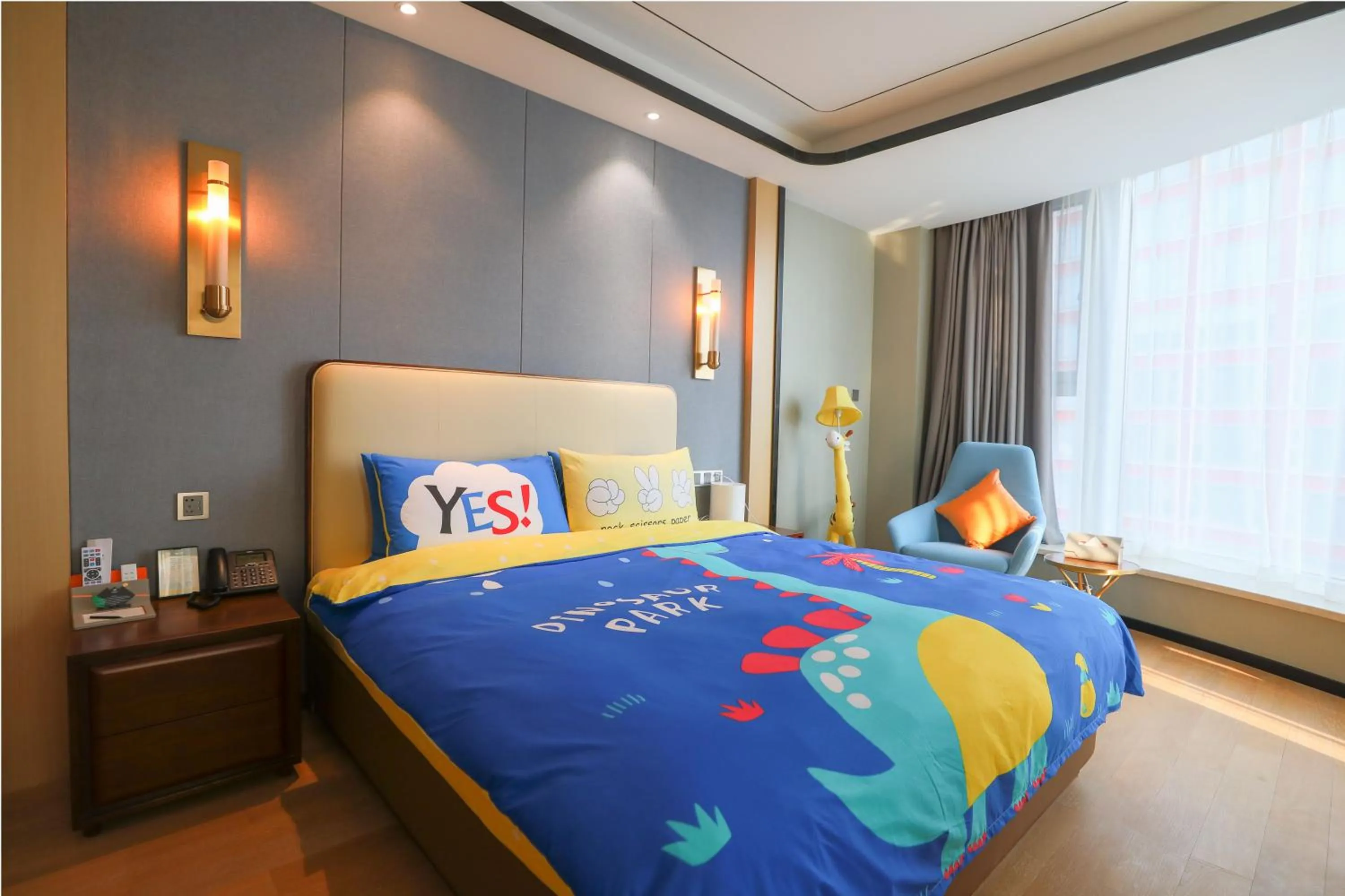 Bed in Jinling Funhome Hotel Nanjing Jiulong Lake - Nanjing South Railway Station