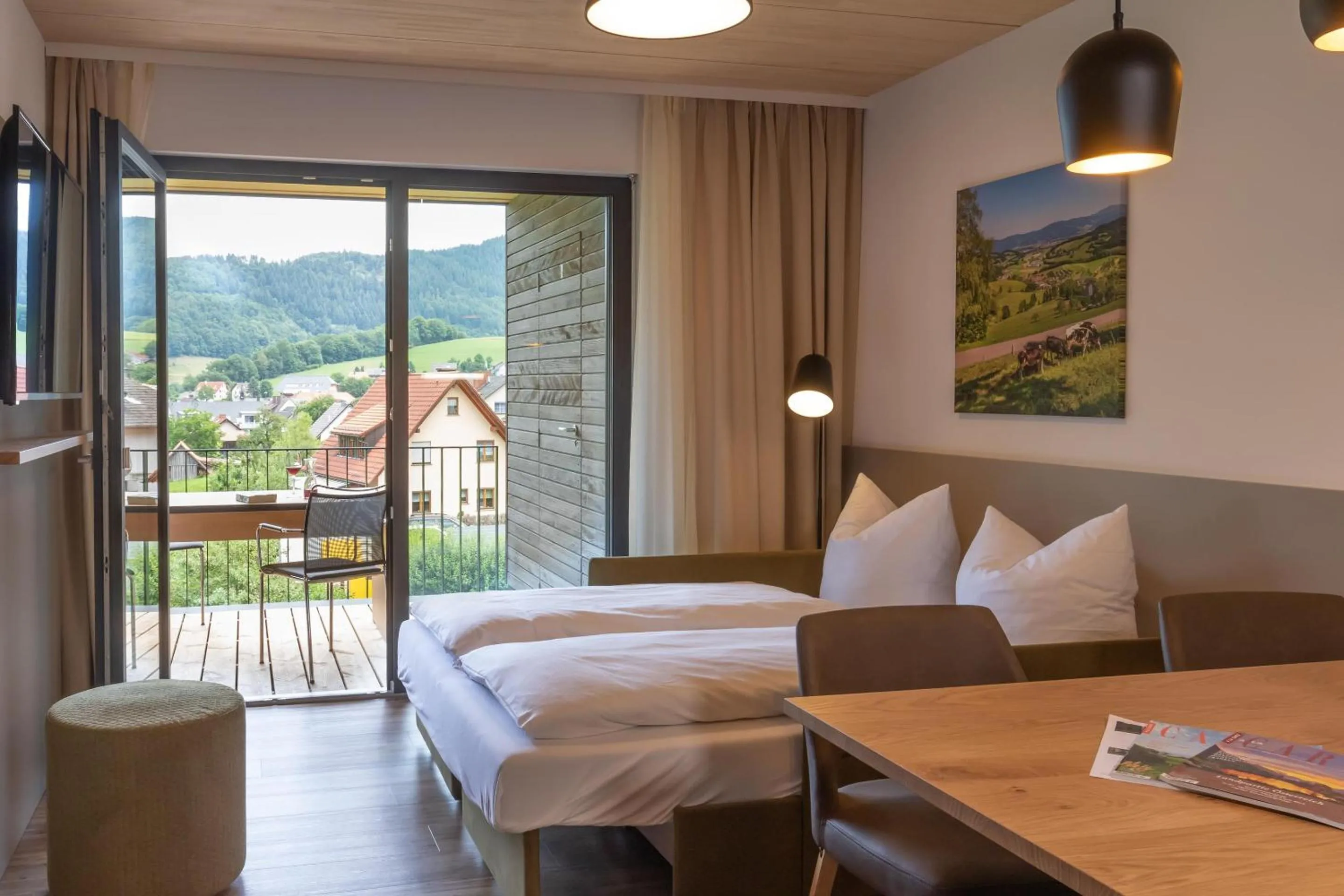 View (from property/room), Bed in Goldener Adler Oberried - Hotel & Appartements