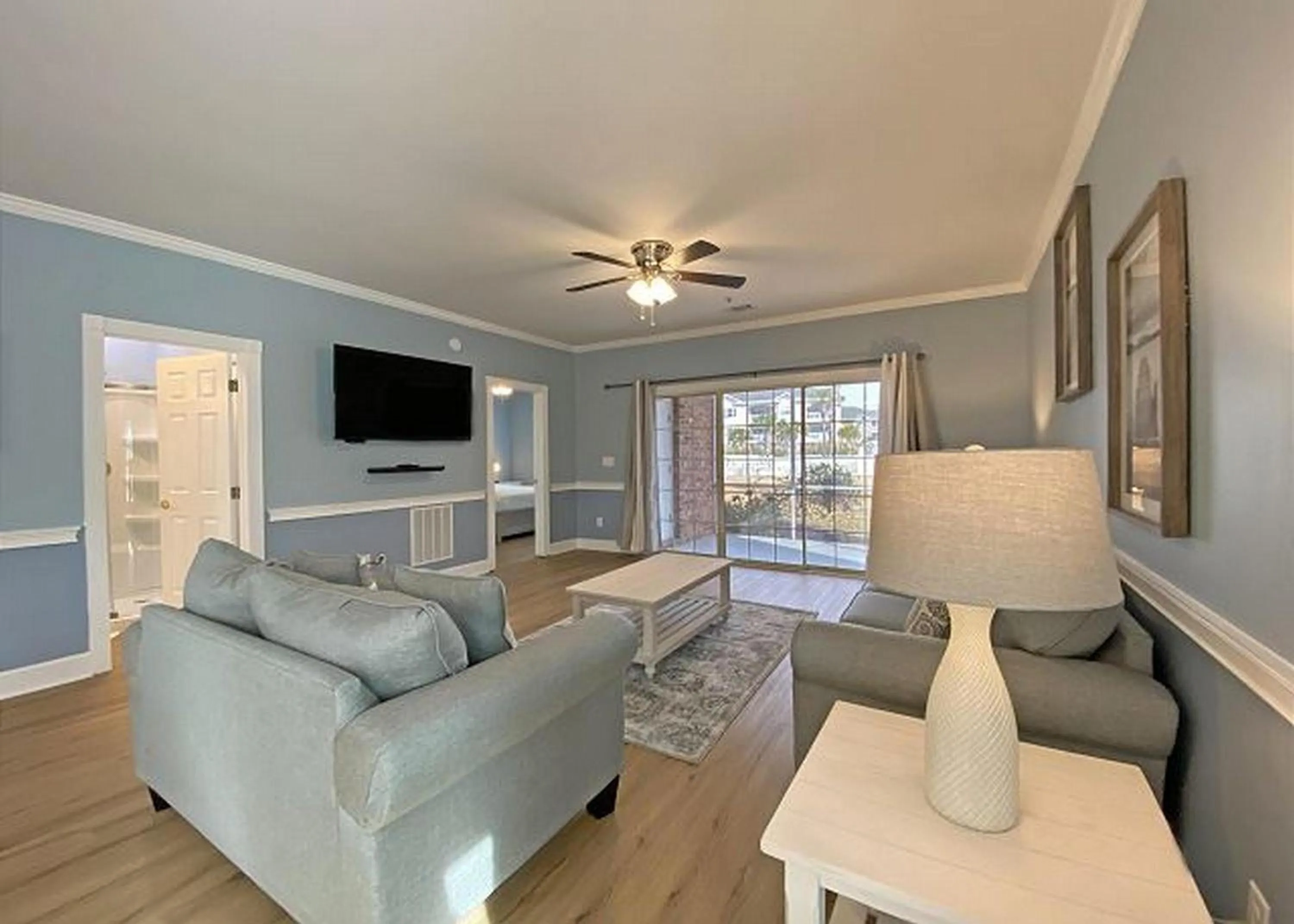 Living room in Magnolia Place by Palmetto Vacations