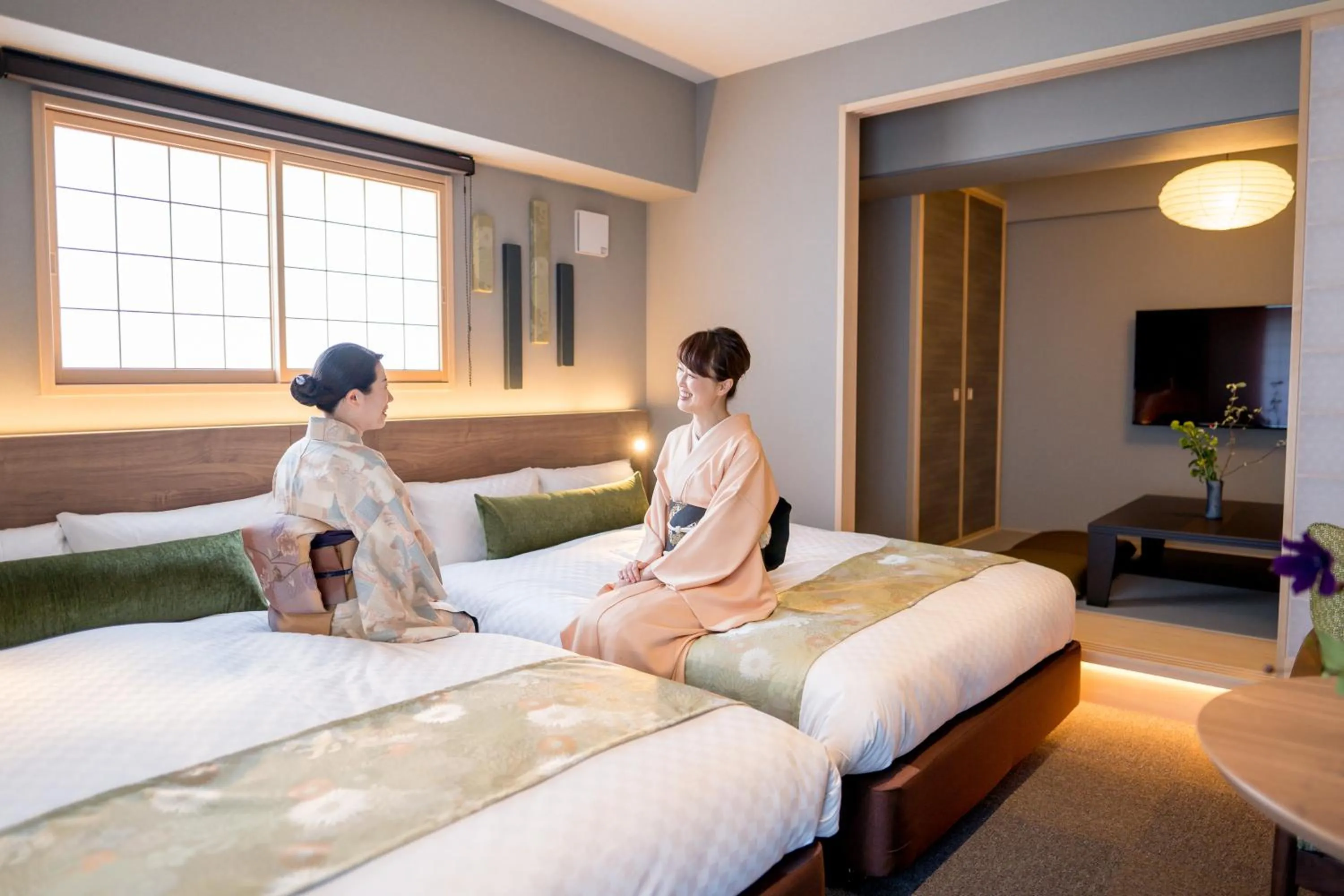 Bed in RESI STAY Hotel Sun Chlorella