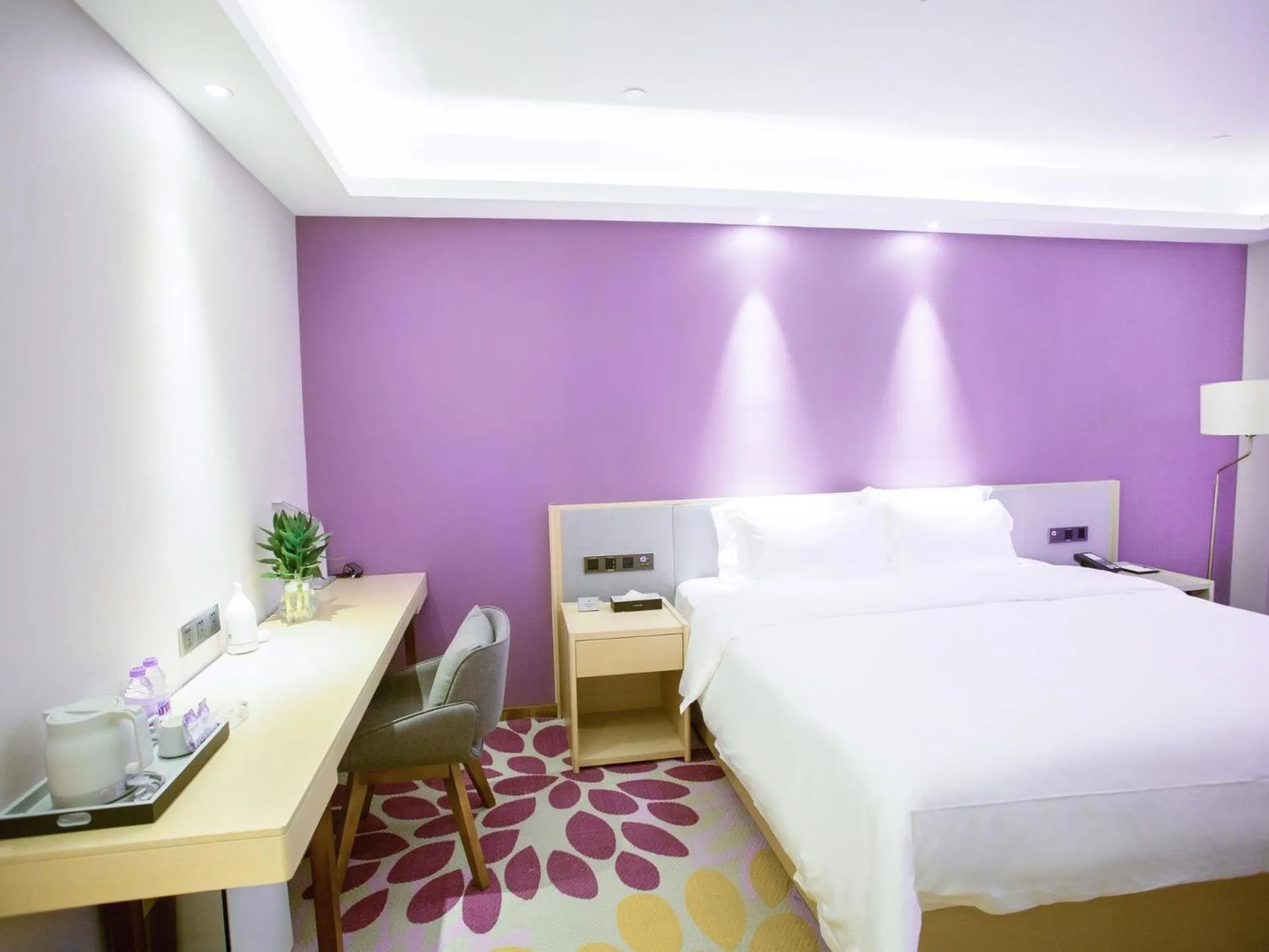 Bed in Lavande Hotel Nanchang West Railway Station Guobo Subway Station