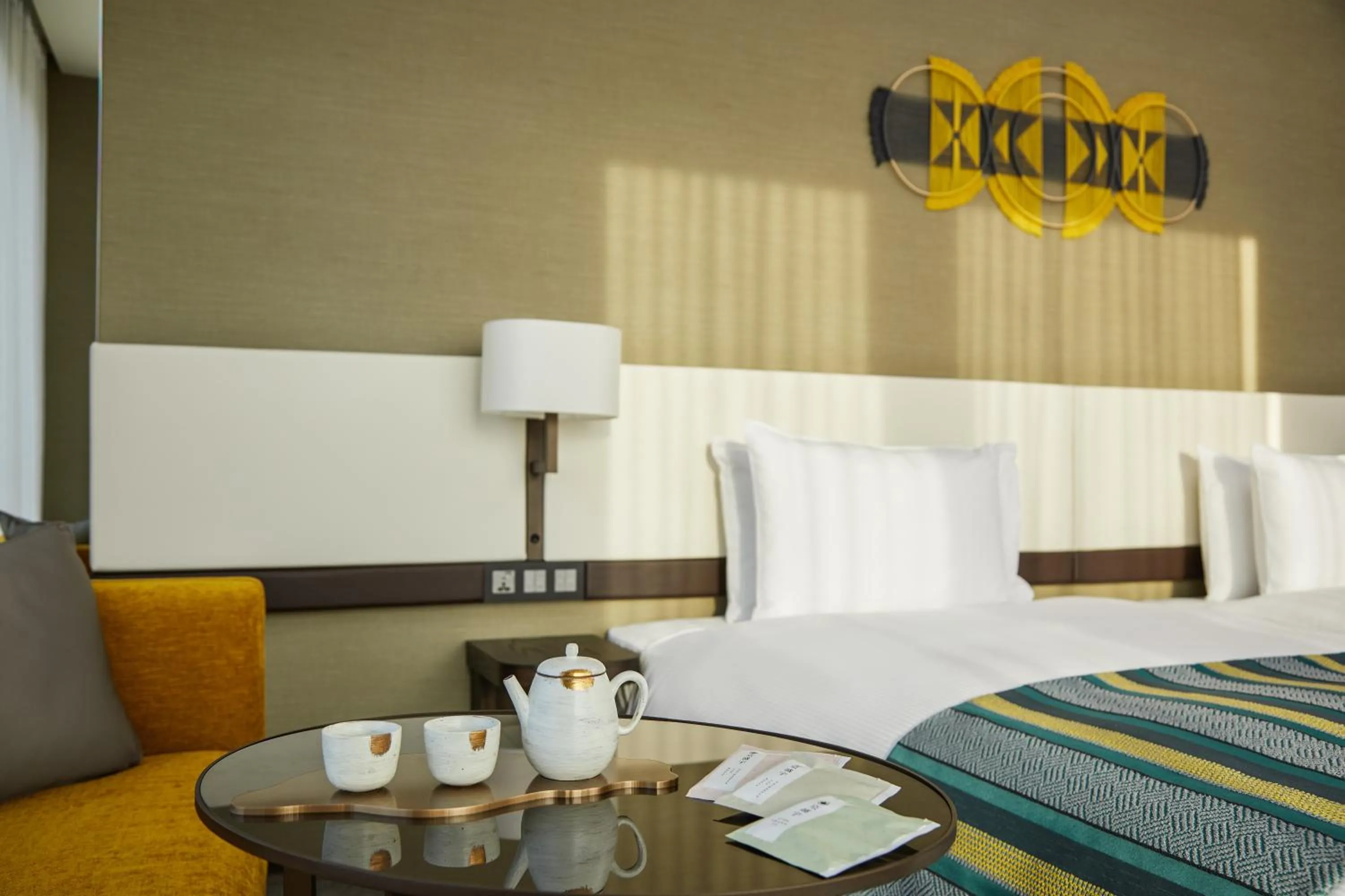 Decorative detail, Bed in MGH Mitsui Garden Hotel Taipei Zhongxiao