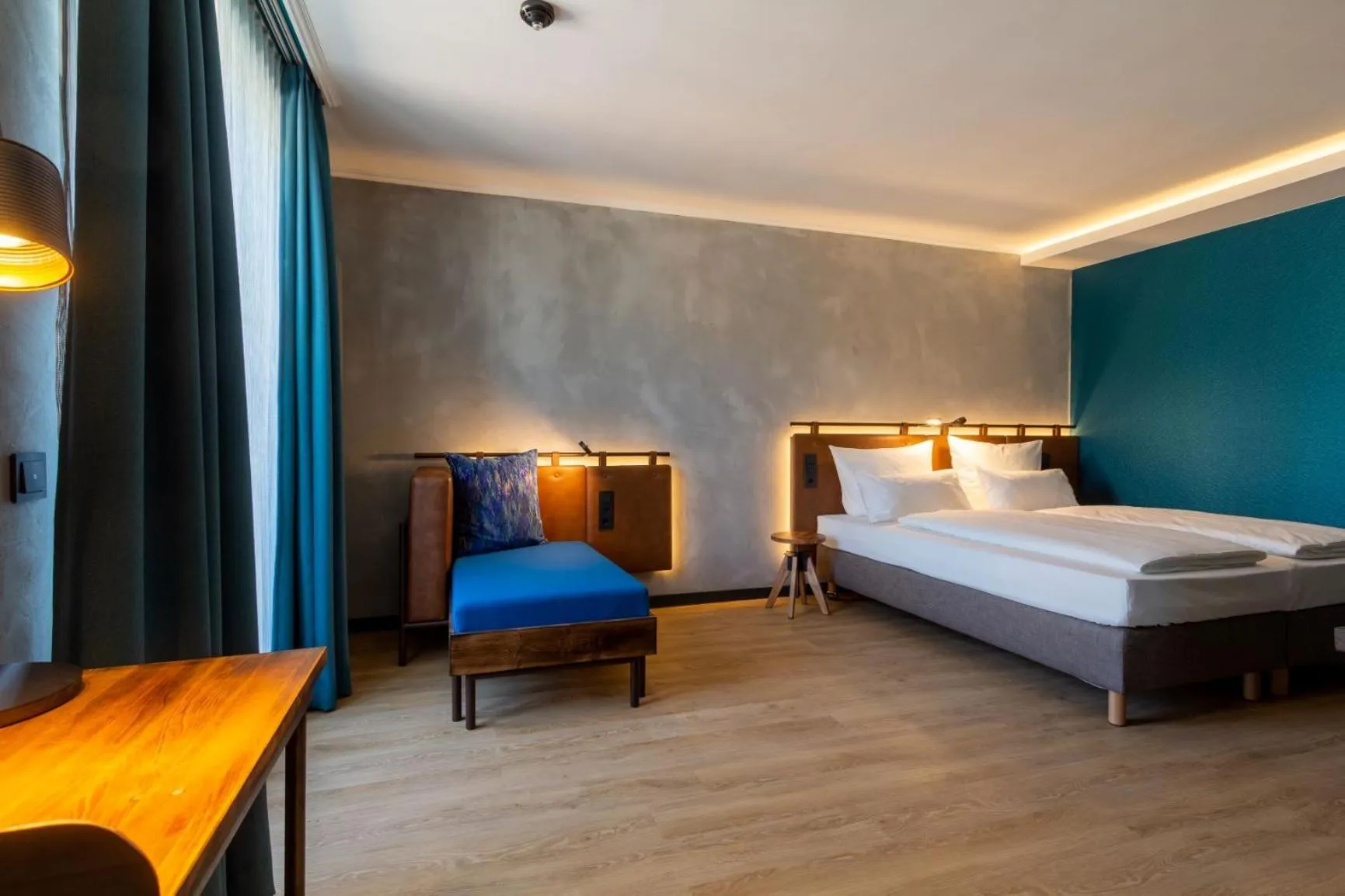 Bed in Unsöld's Factory Hotel