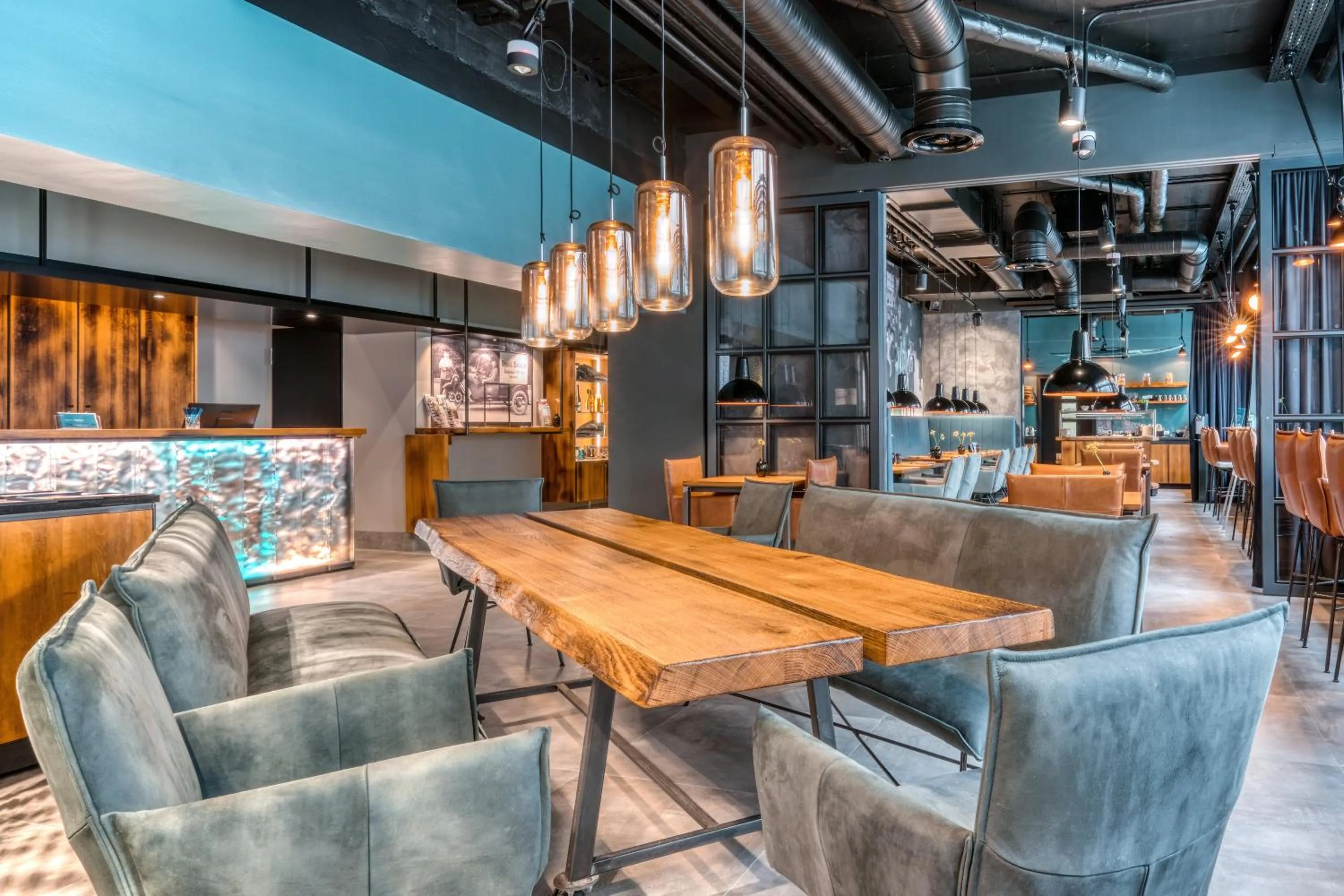 Lobby or reception in Unsöld's Factory Hotel