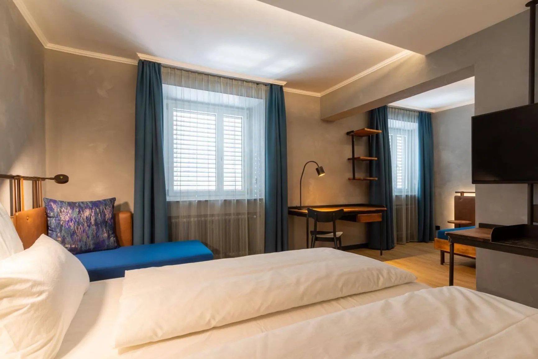 Bed in Unsöld's Factory Hotel