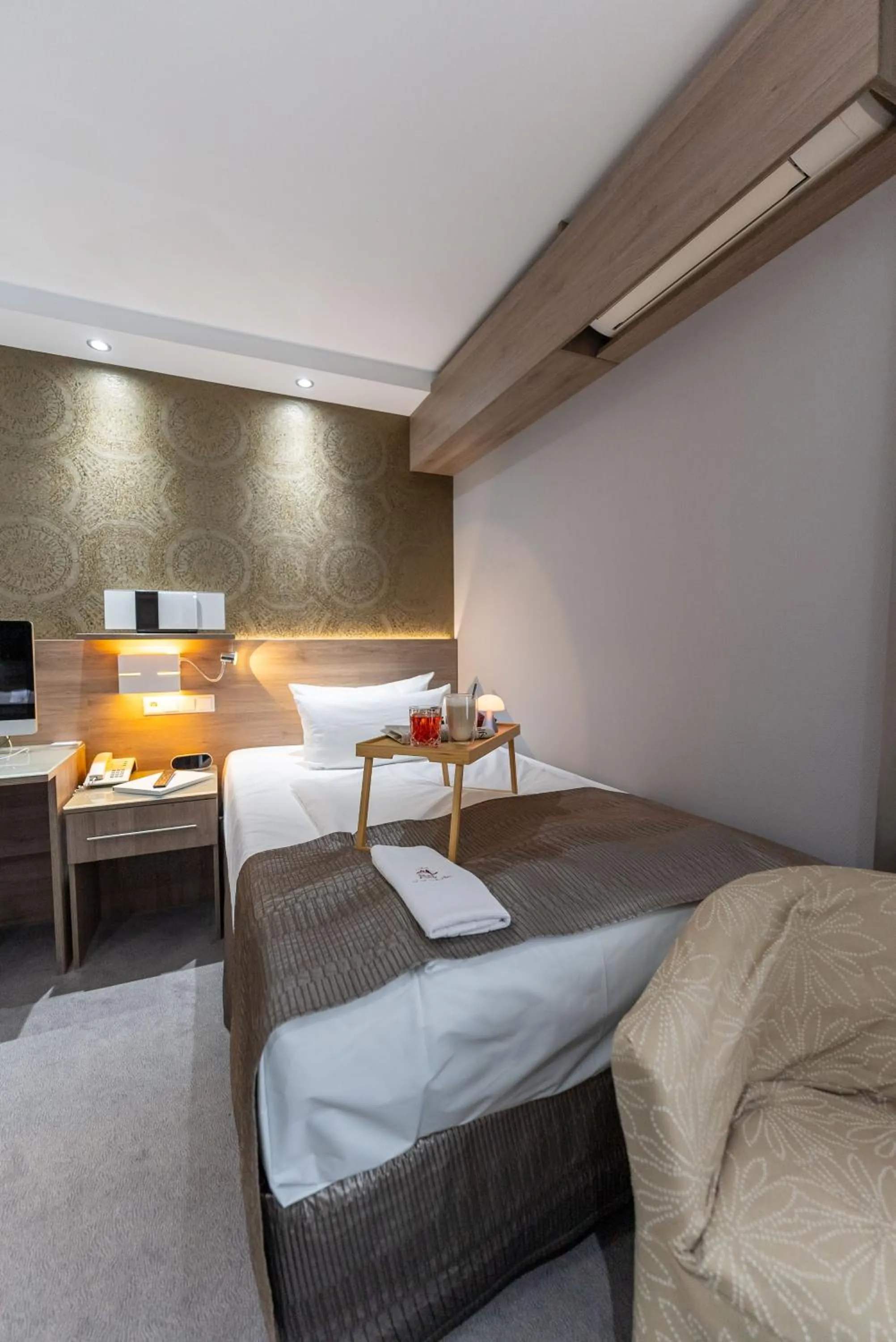 Bed in Hotel An der Wasserburg