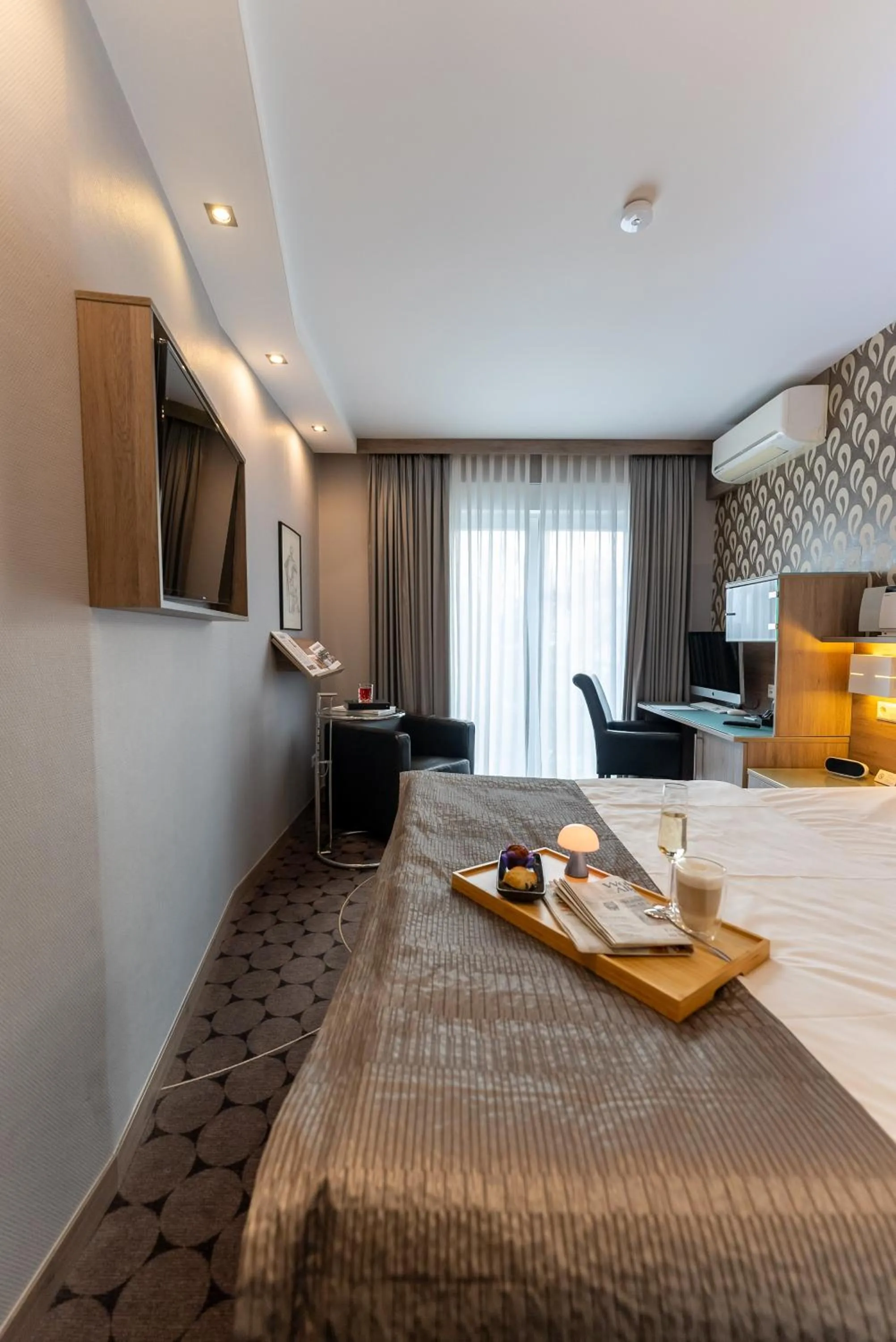 Bed in Hotel An der Wasserburg