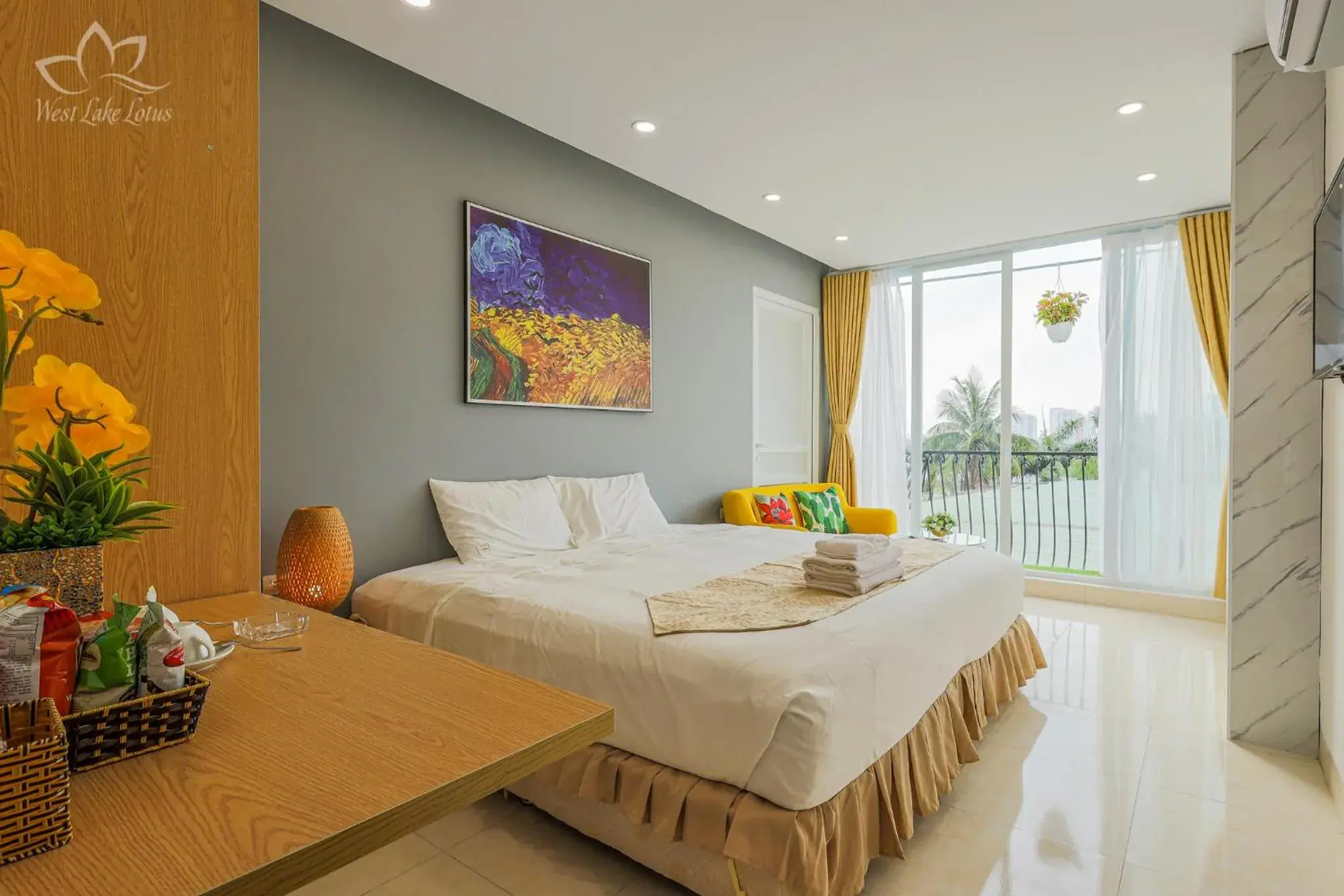 Photo of the whole room, Bed in The Lakeview - West Lake Lotus Apartments Photo of the whole room, Bed in The Lakeview - West Lake Lotus Apartments