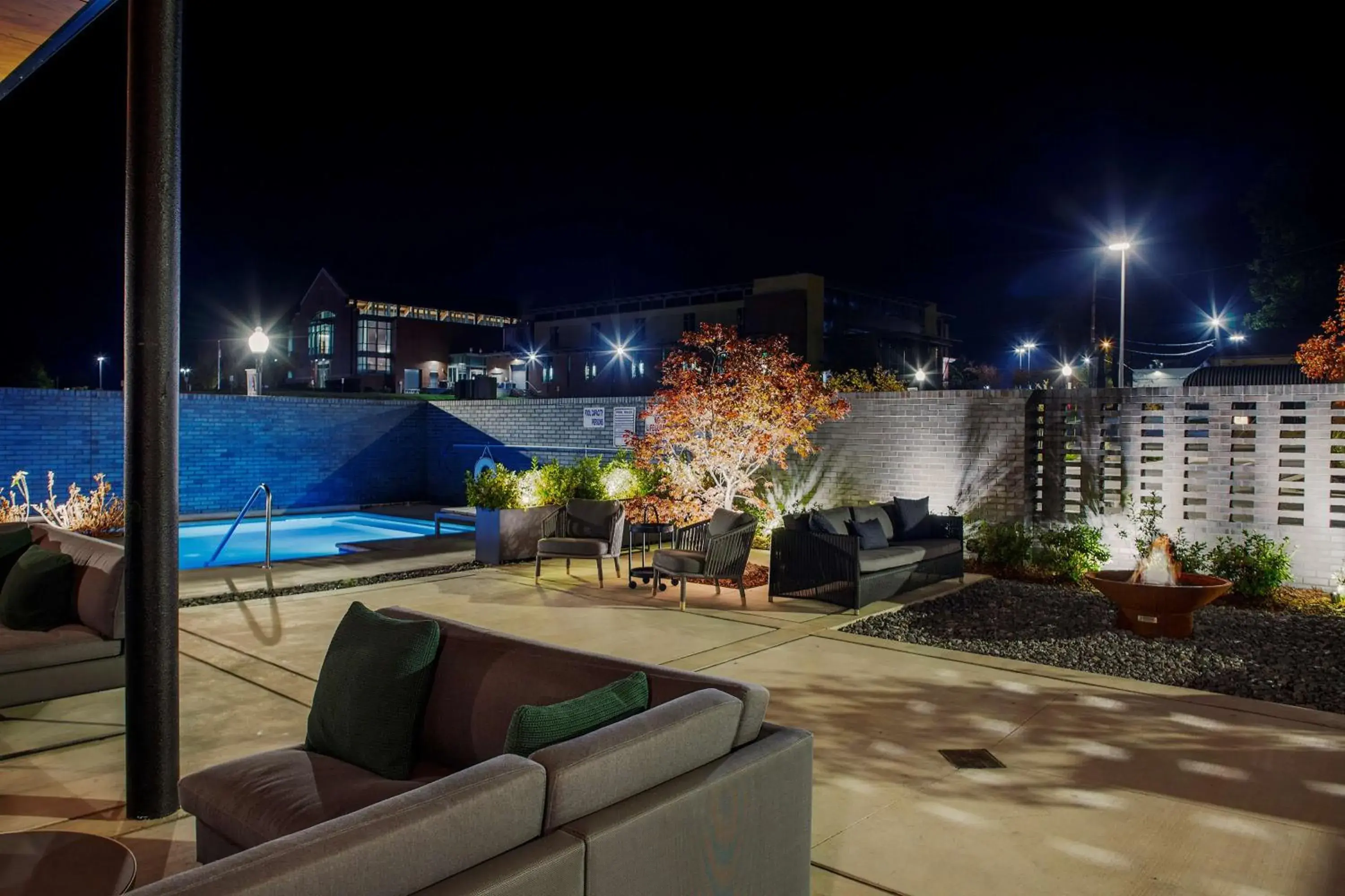 Pool view in The Haywood, Tapestry Collection by Hilton Pool view in The Haywood, Tapestry Collection by Hilton