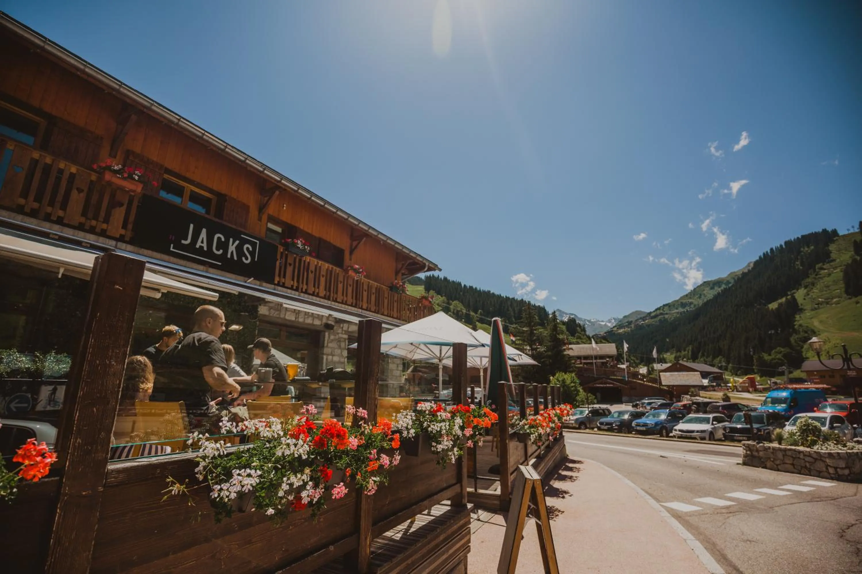 Balcony/Terrace in Hôtel Les Grangettes
