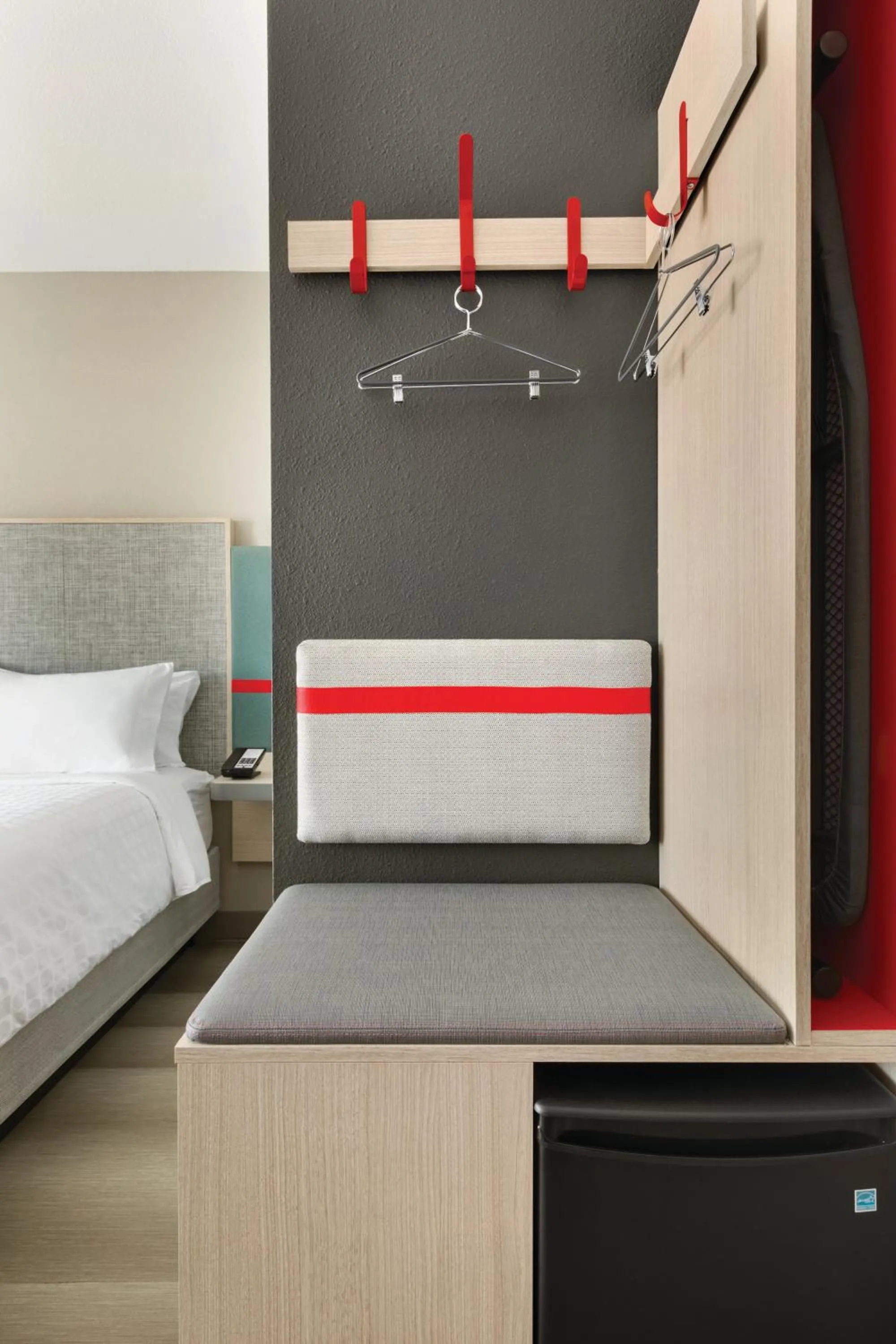 wardrobe, Bed in avid hotels - Nashville Airport by IHG
