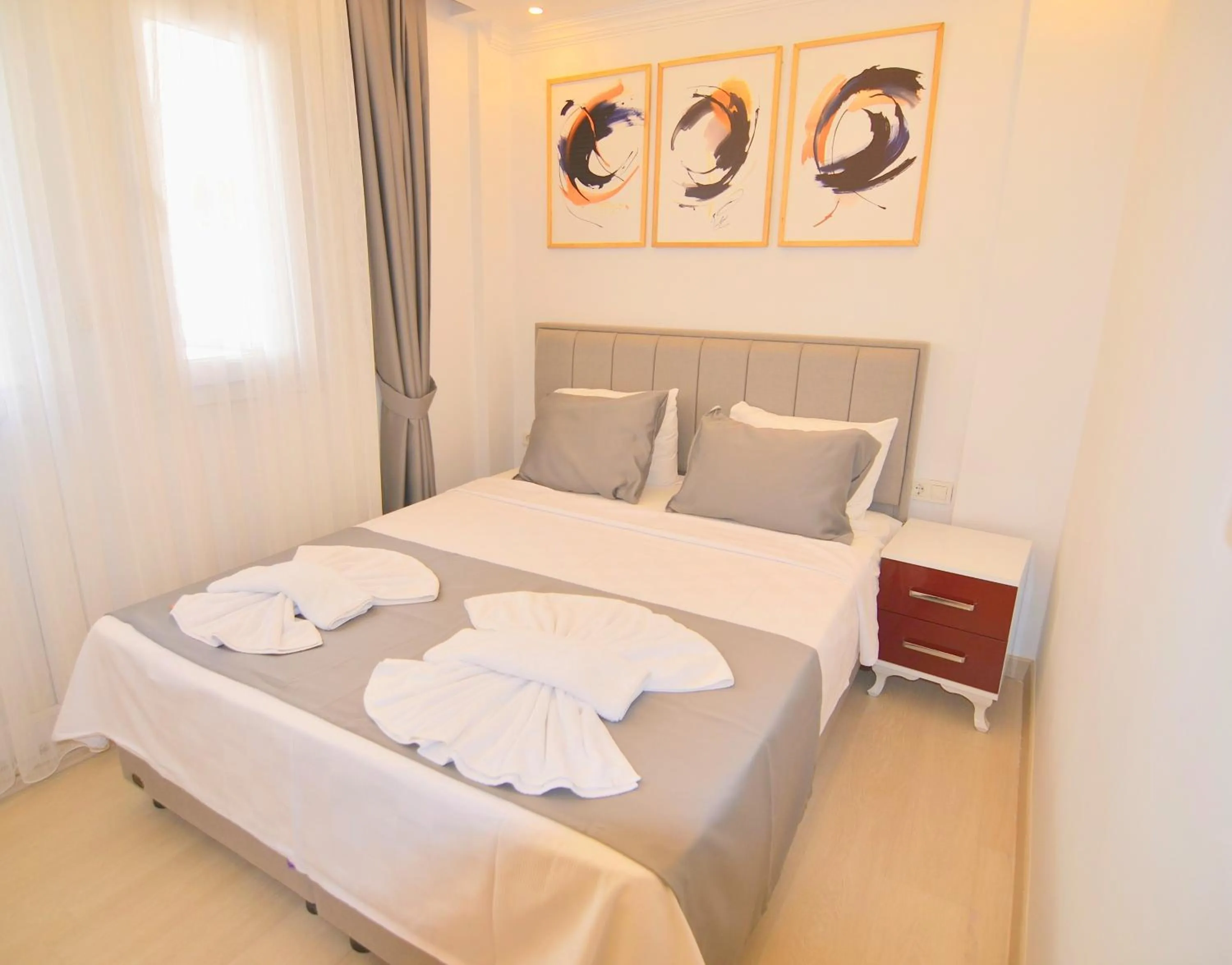 Bed in Mykonut Apart Hotel