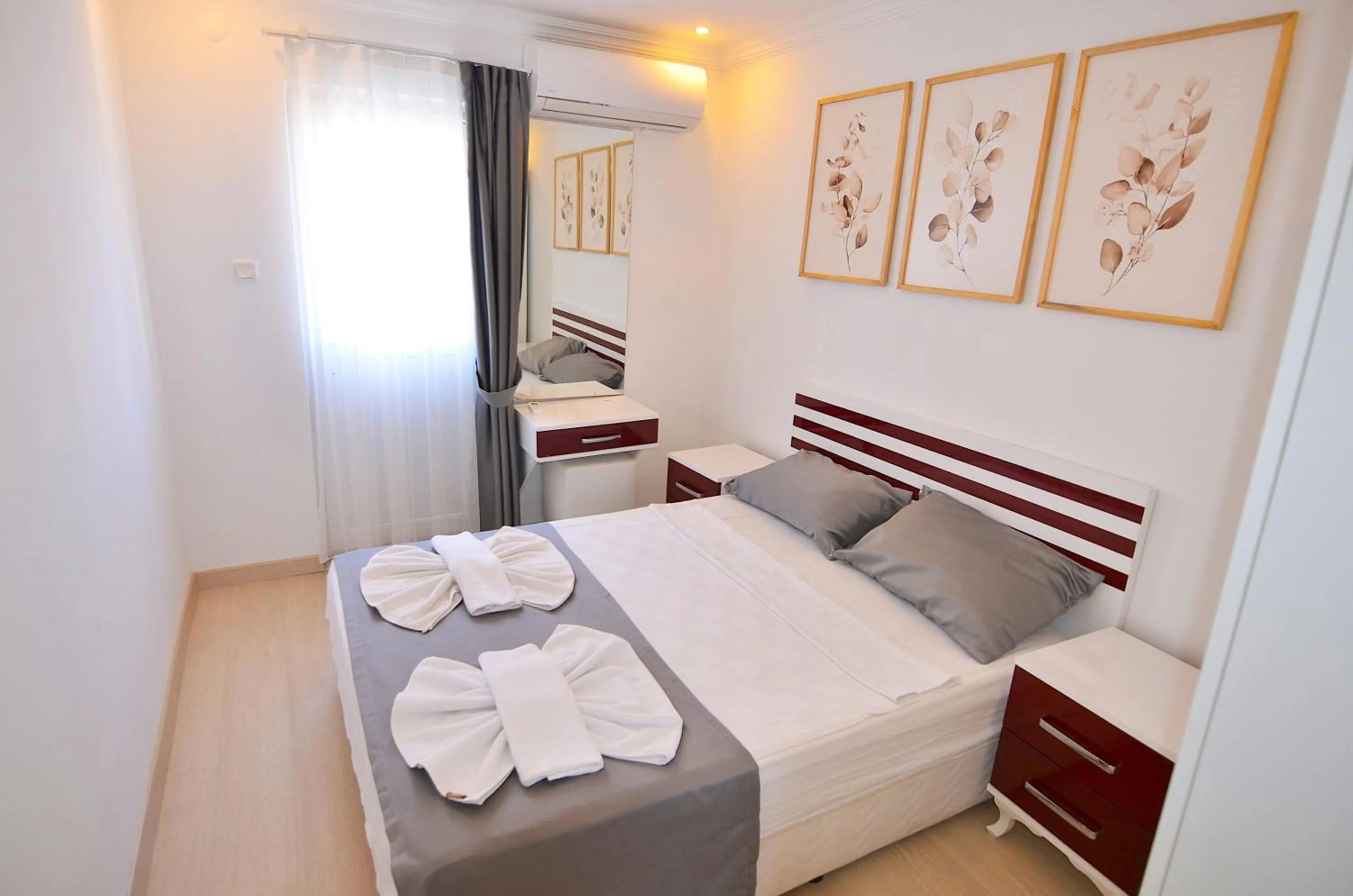 Bed in Mykonut Apart Hotel