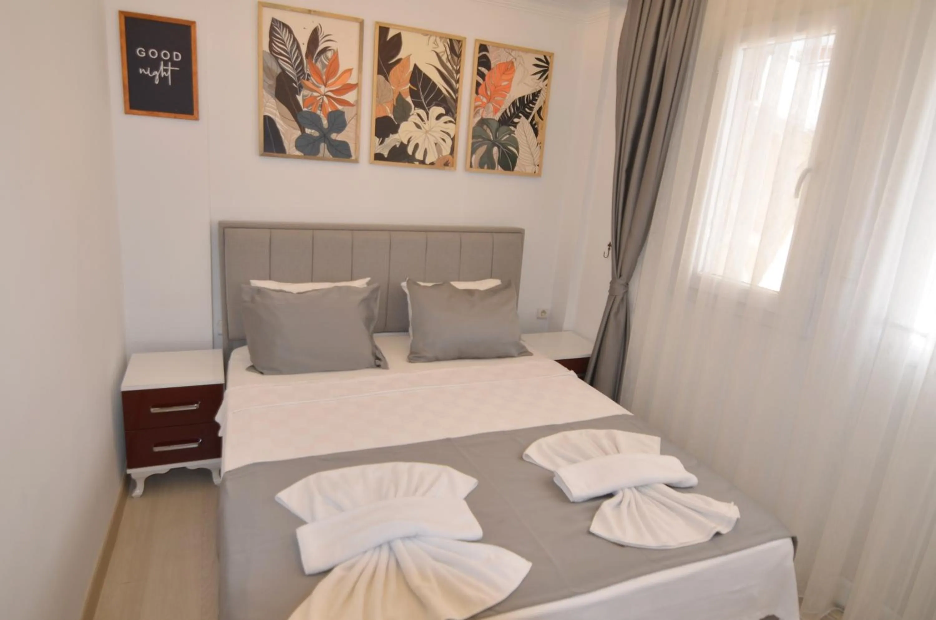 Bed in Mykonut Apart Hotel