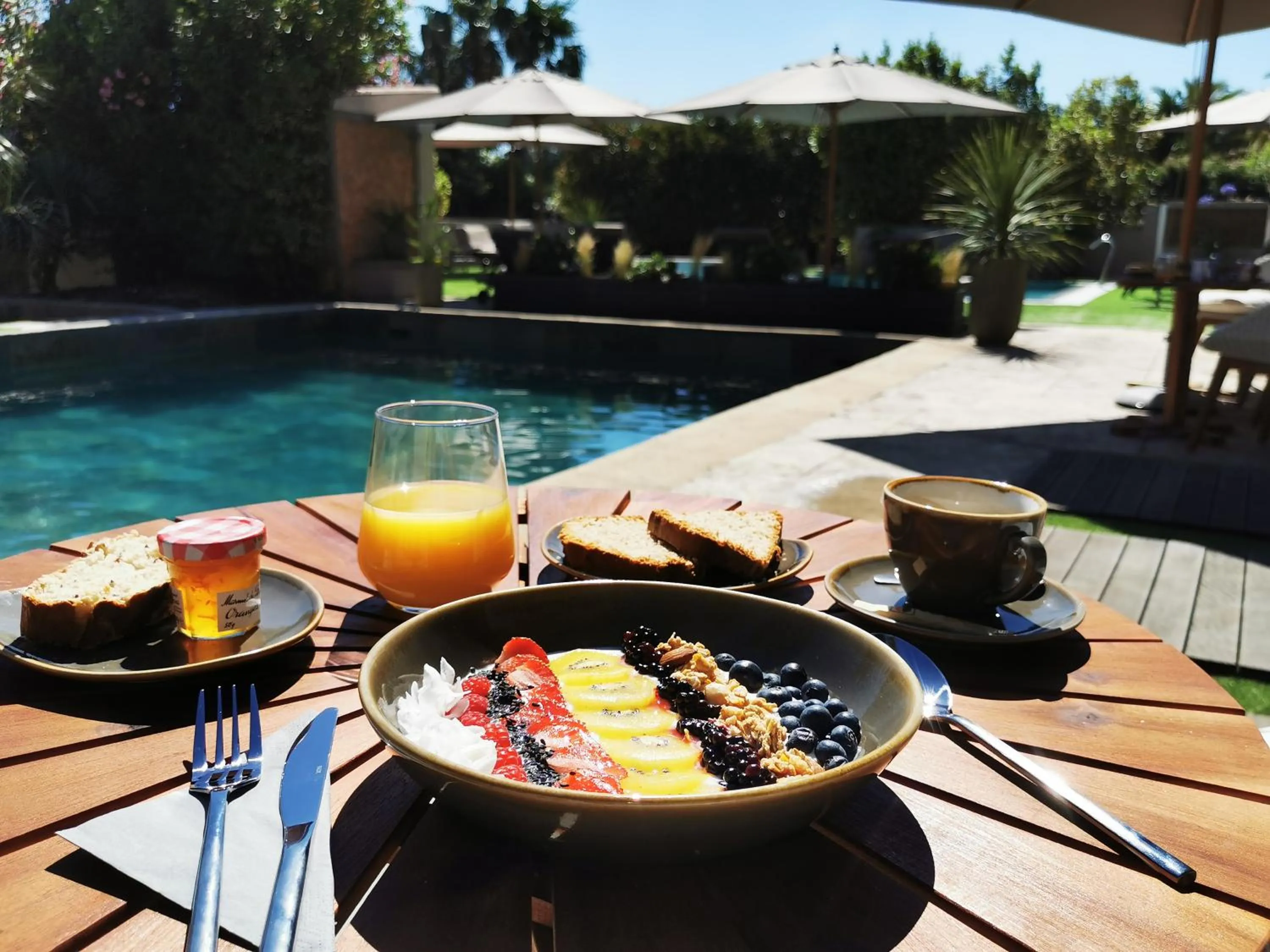 Food and drinks in La Villa Dune, Hôtel & Spa