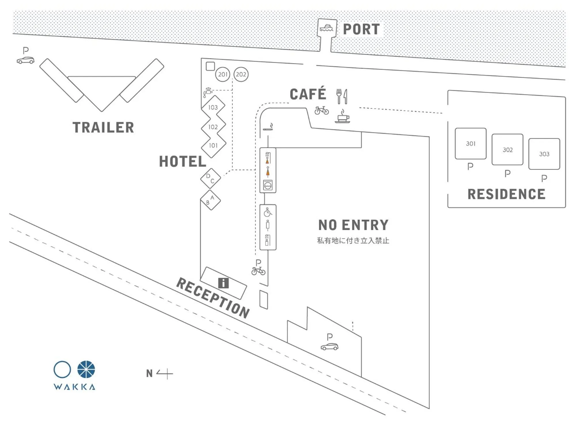 Area and facilities in WAKKA