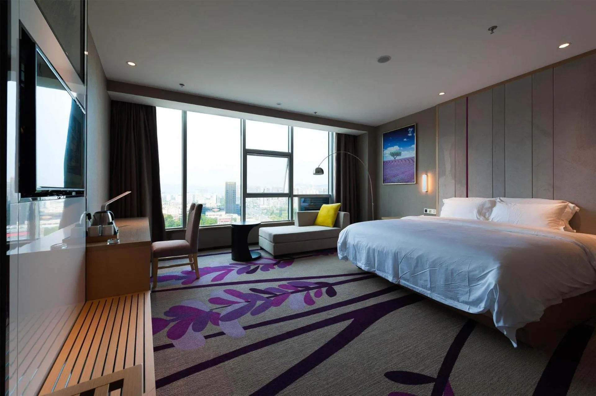 Bed in Lavande Hotel Langzhong Railway Station And International Trade City