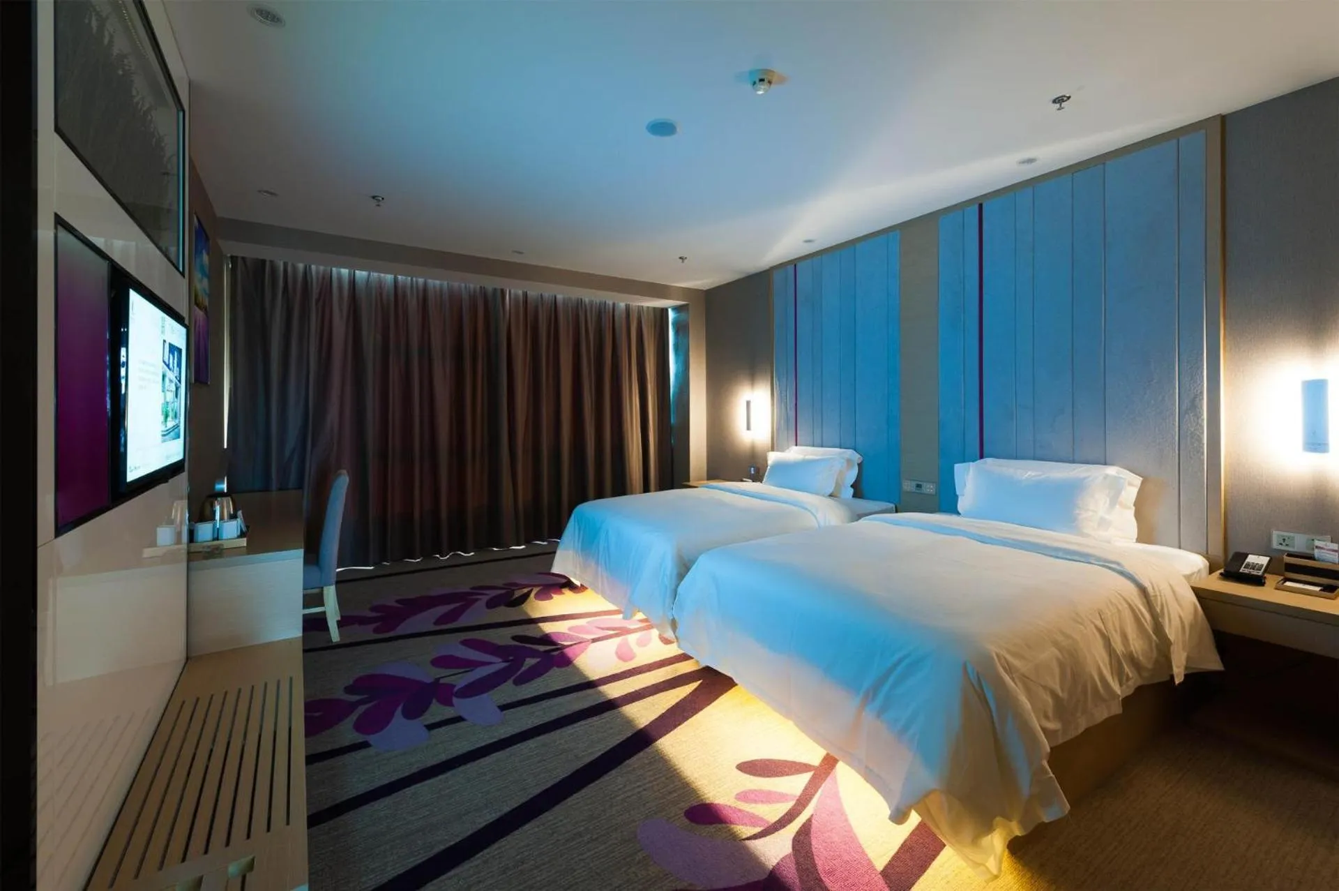 Bed in Lavande Hotel Langzhong Railway Station And International Trade City