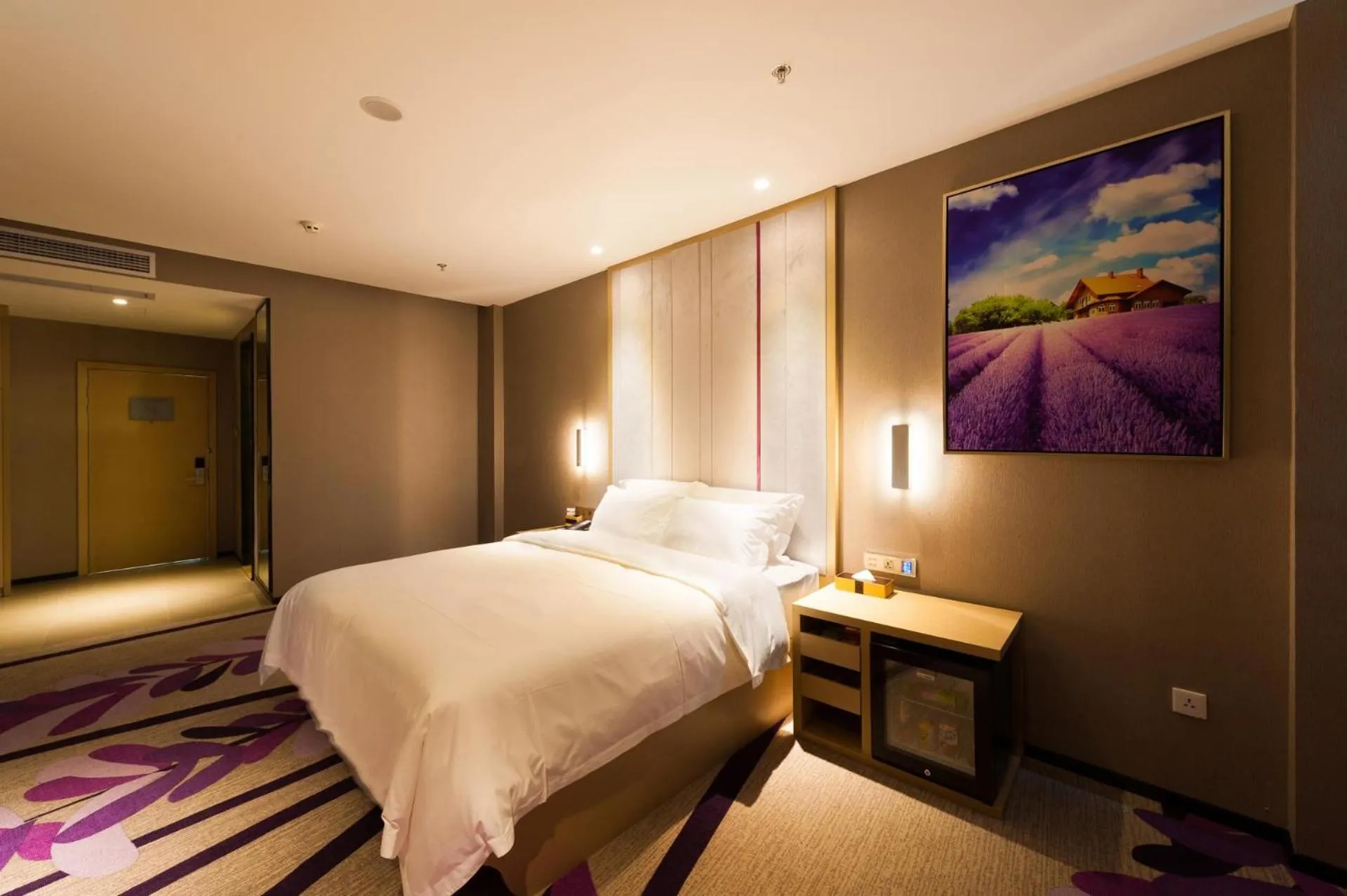 Bed in Lavande Hotel Langzhong Railway Station And International Trade City