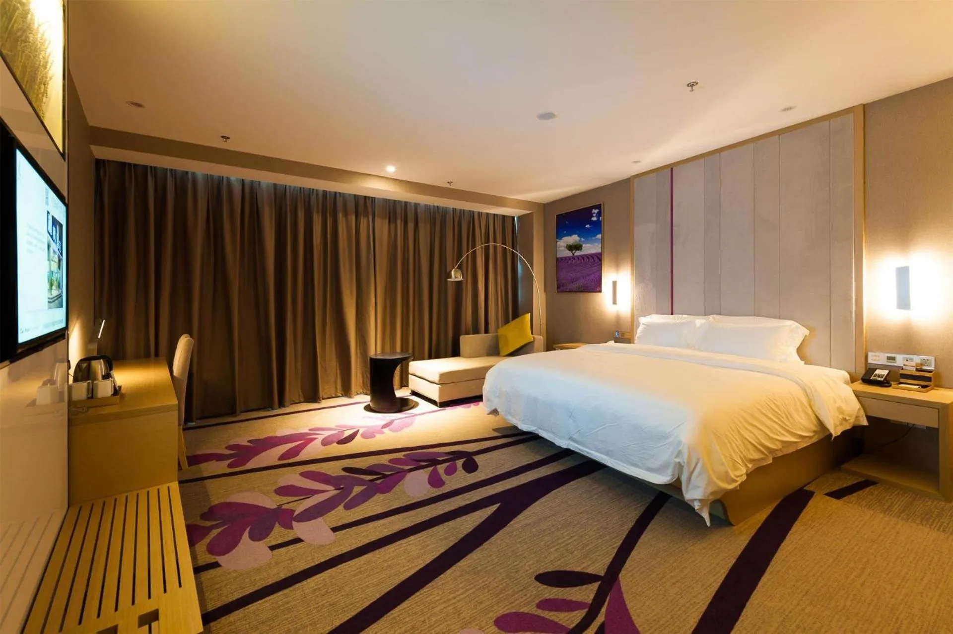 Bed in Lavande Hotel Langzhong Railway Station And International Trade City