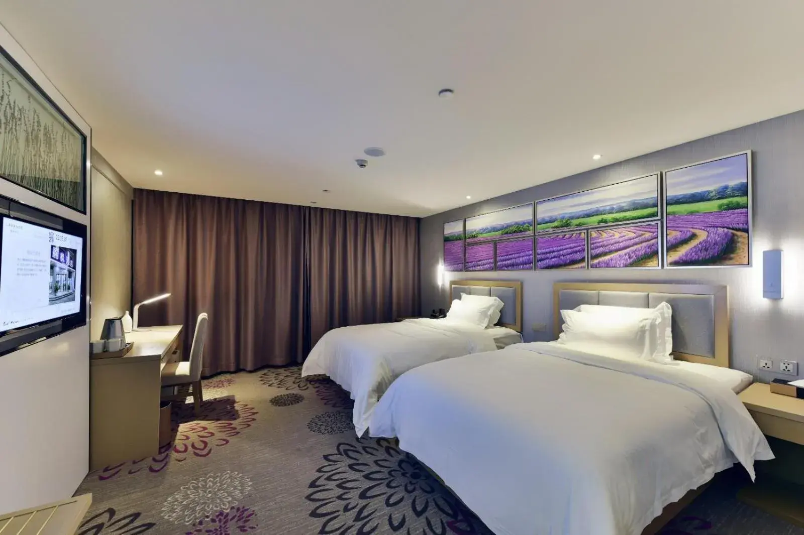 Bed in Lavande Hotel Xining Haihu New District Wanda Plaza Bed in Lavande Hotel Xining Haihu New District Wanda Plaza