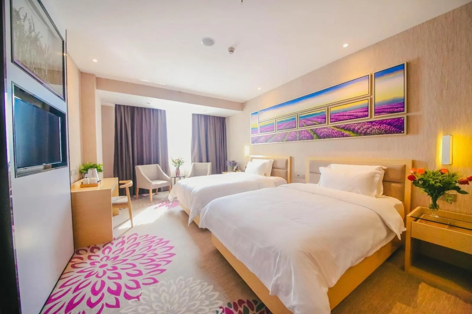 Bed in Lavande Hotel Heyuan Zijin