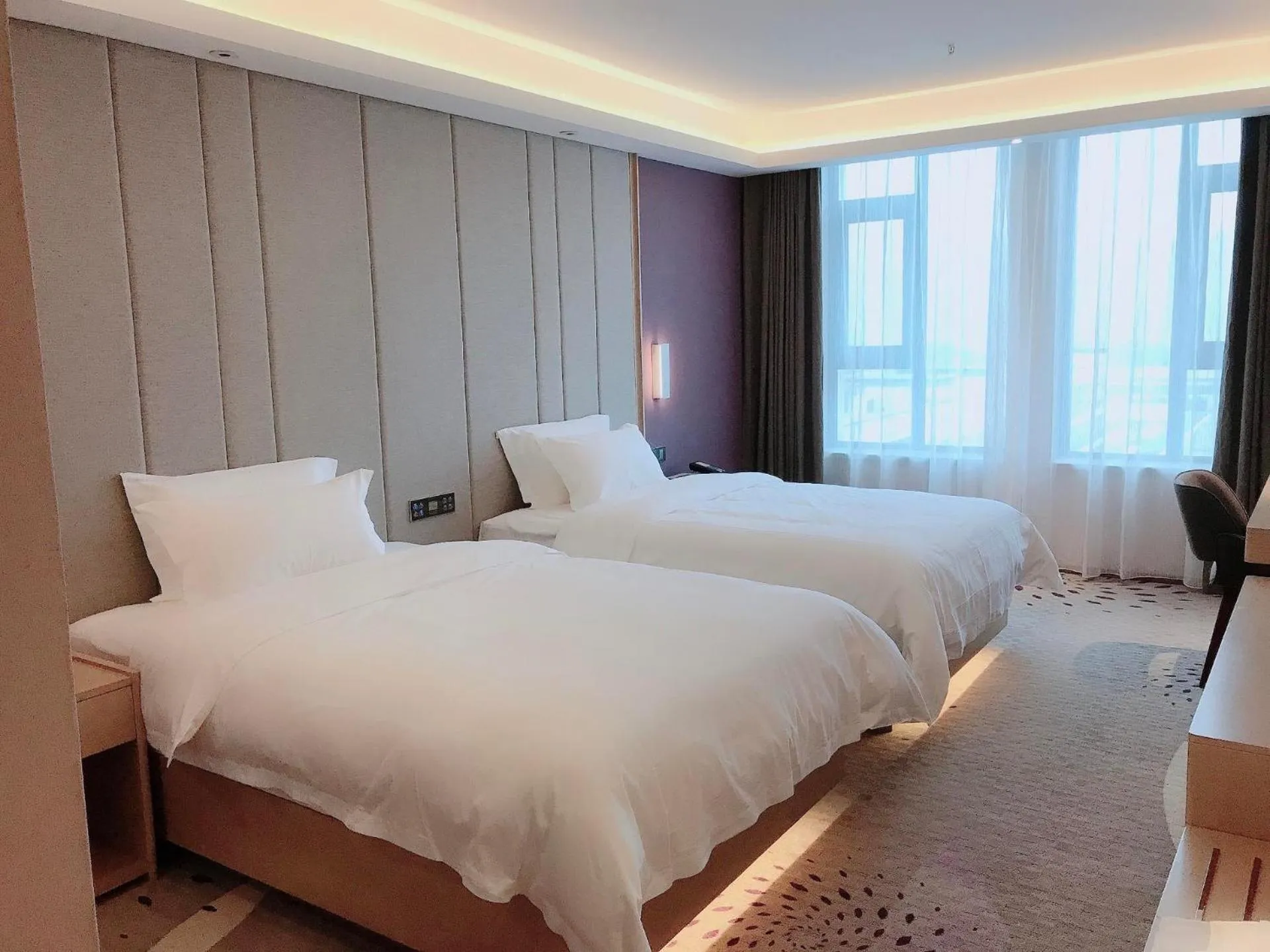 Bed in Lavande Hotel Mianyang Santai North Passenger Transport Center Binjiang Park