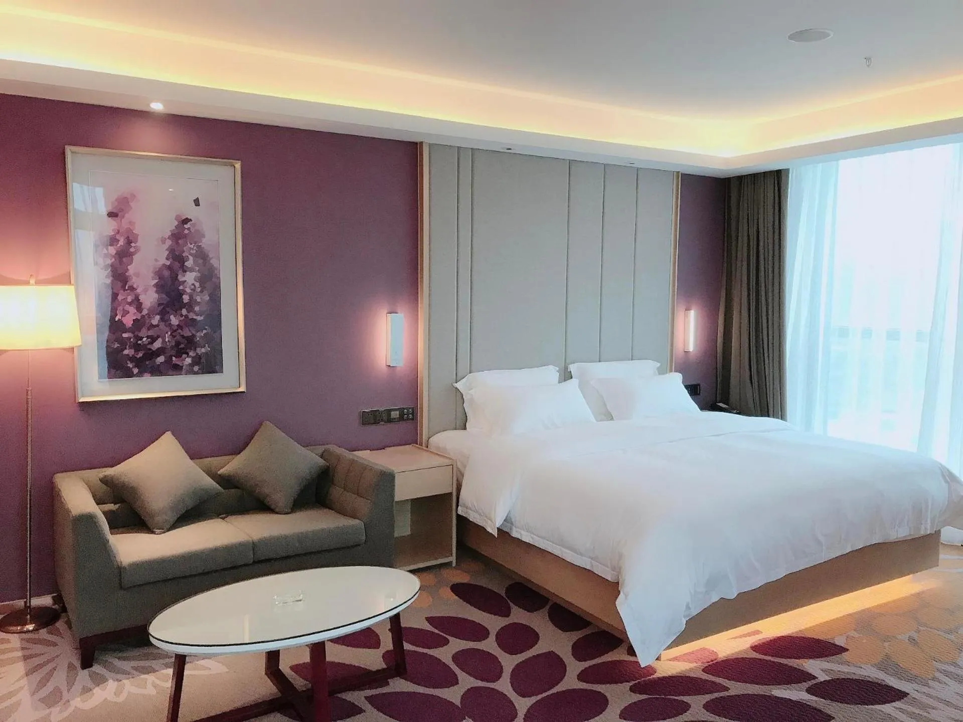 Bed in Lavande Hotel Mianyang Santai North Passenger Transport Center Binjiang Park