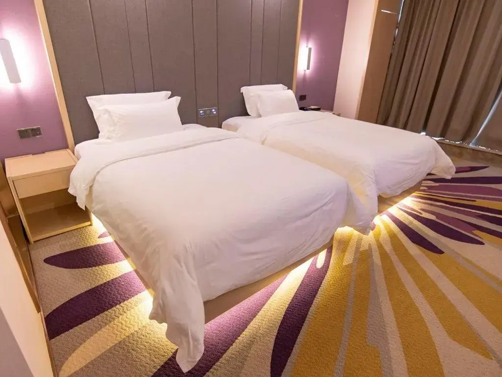 Bed in Lavande Hotel Bazhong Fortune Center Bed in Lavande Hotel Bazhong Fortune Center