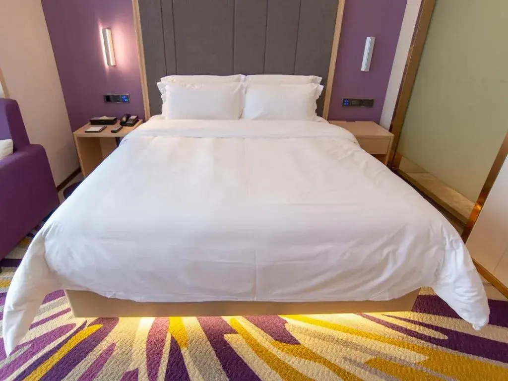 Bed in Lavande Hotel Bazhong Fortune Center Bed in Lavande Hotel Bazhong Fortune Center