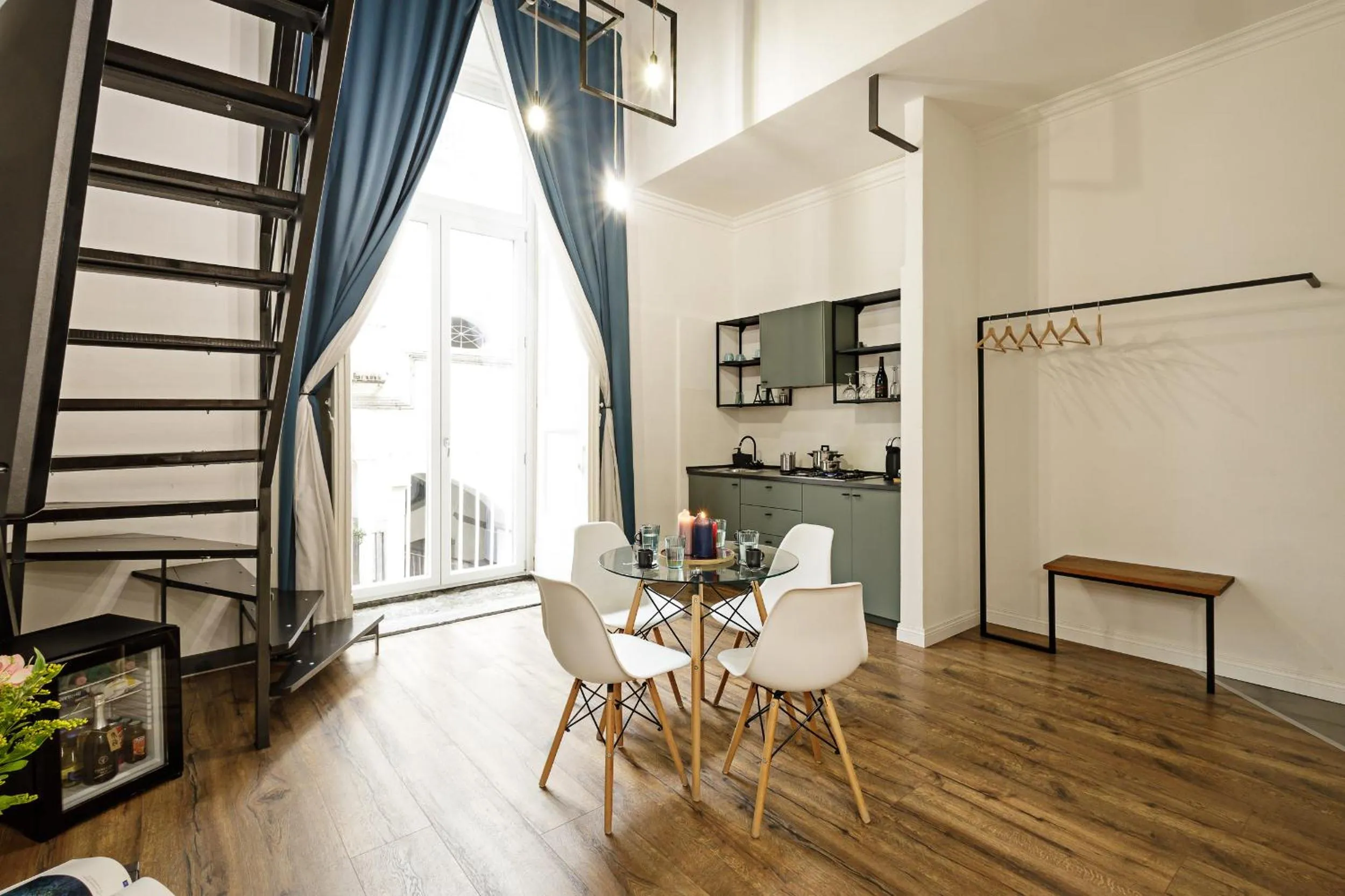 Seating area in Palà Suites