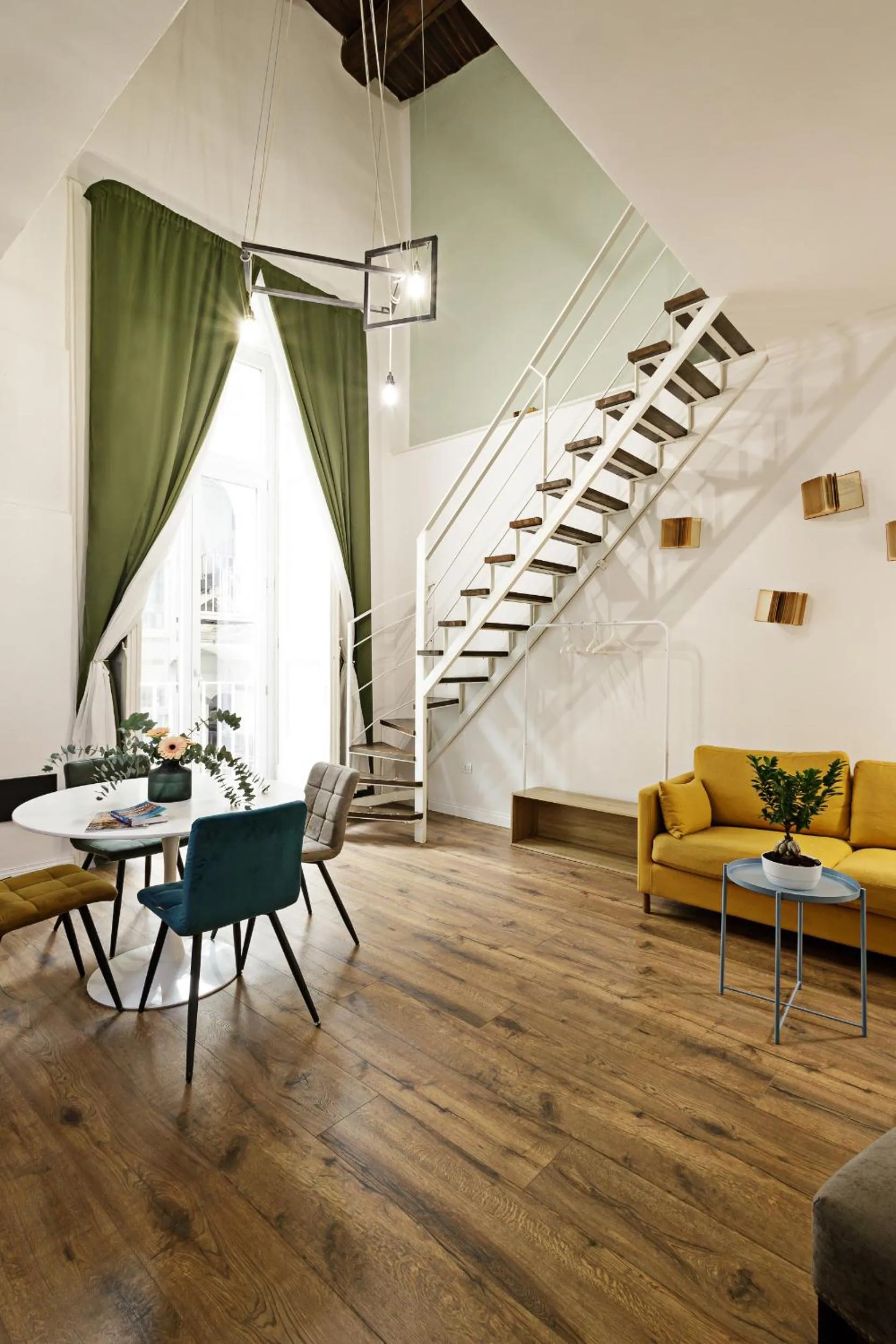 Seating area in Palà Suites