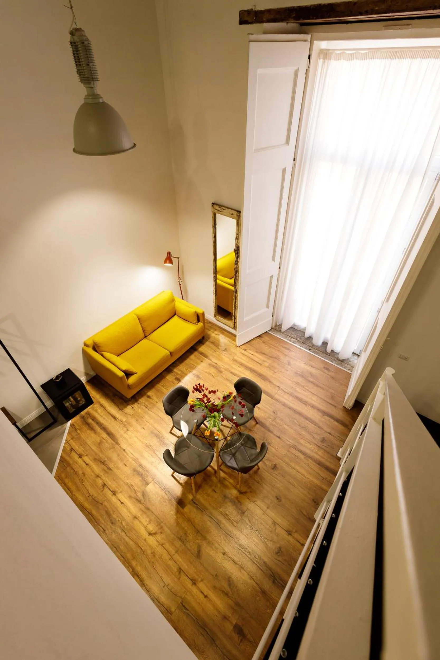 Seating area in Palà Suites