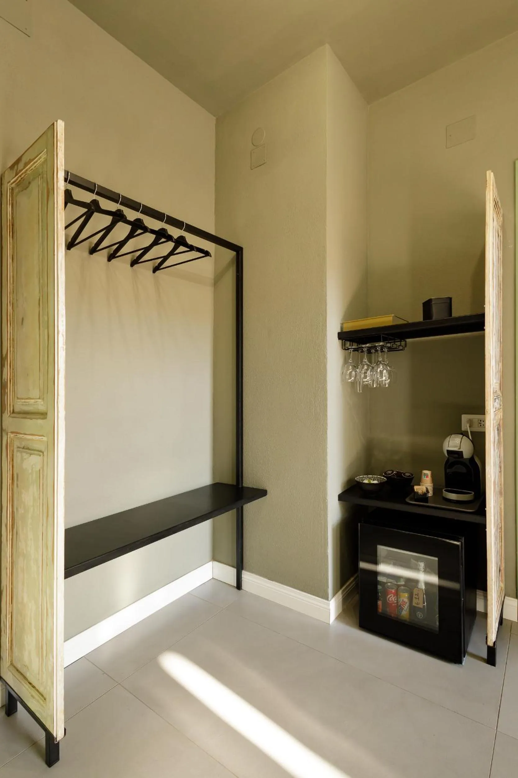 Seating area in Palà Suites