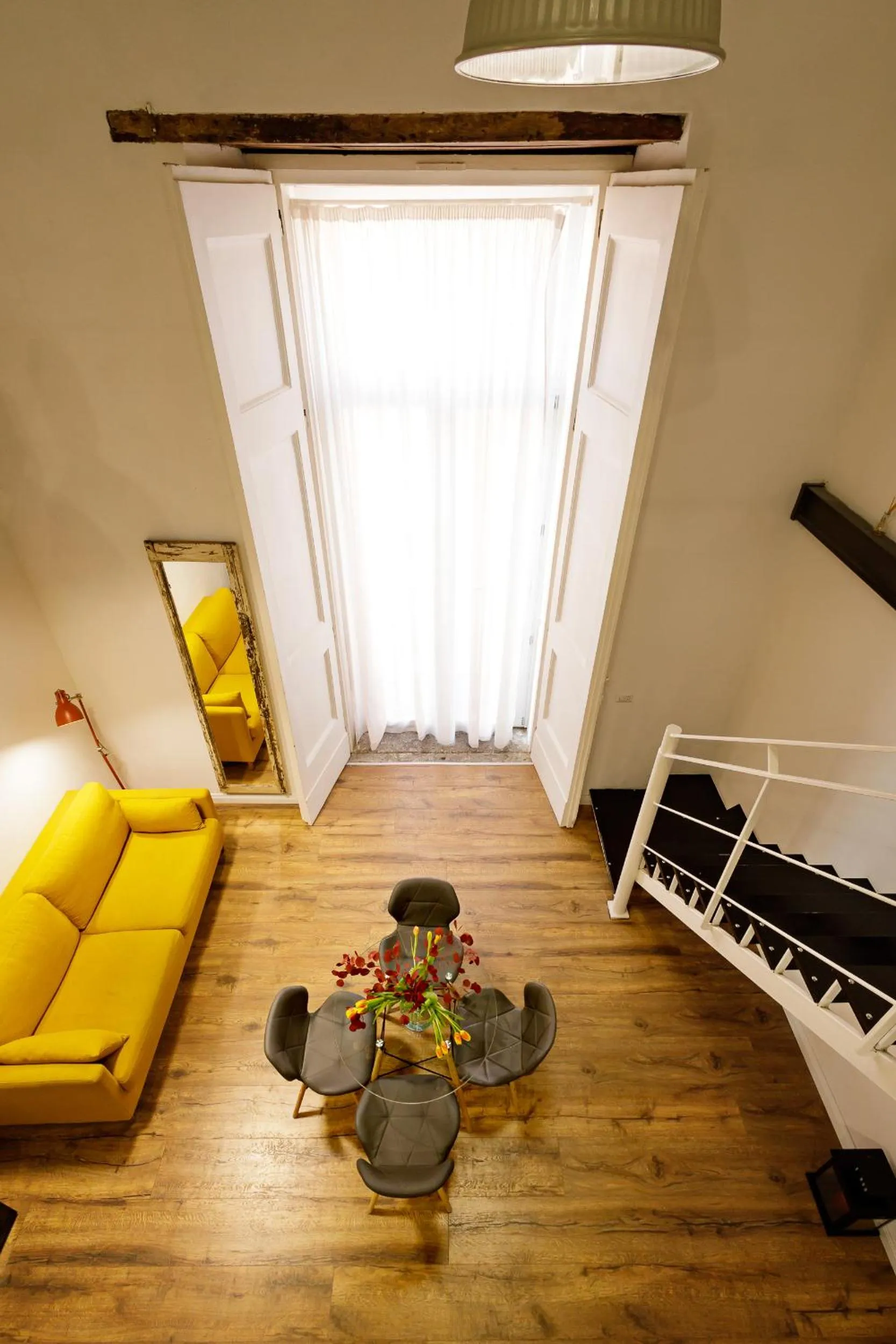 Seating area in Palà Suites