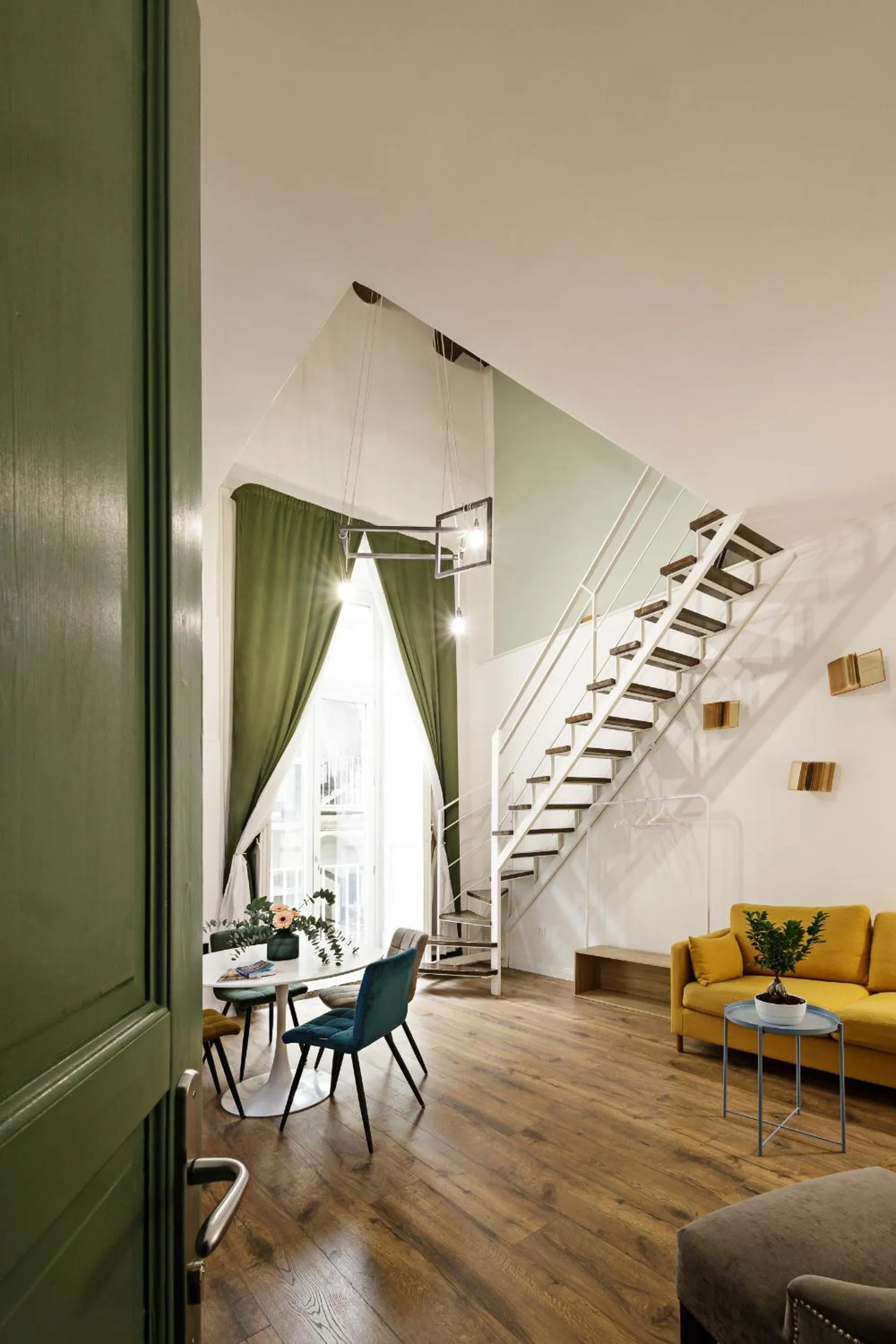 Seating area in Palà Suites