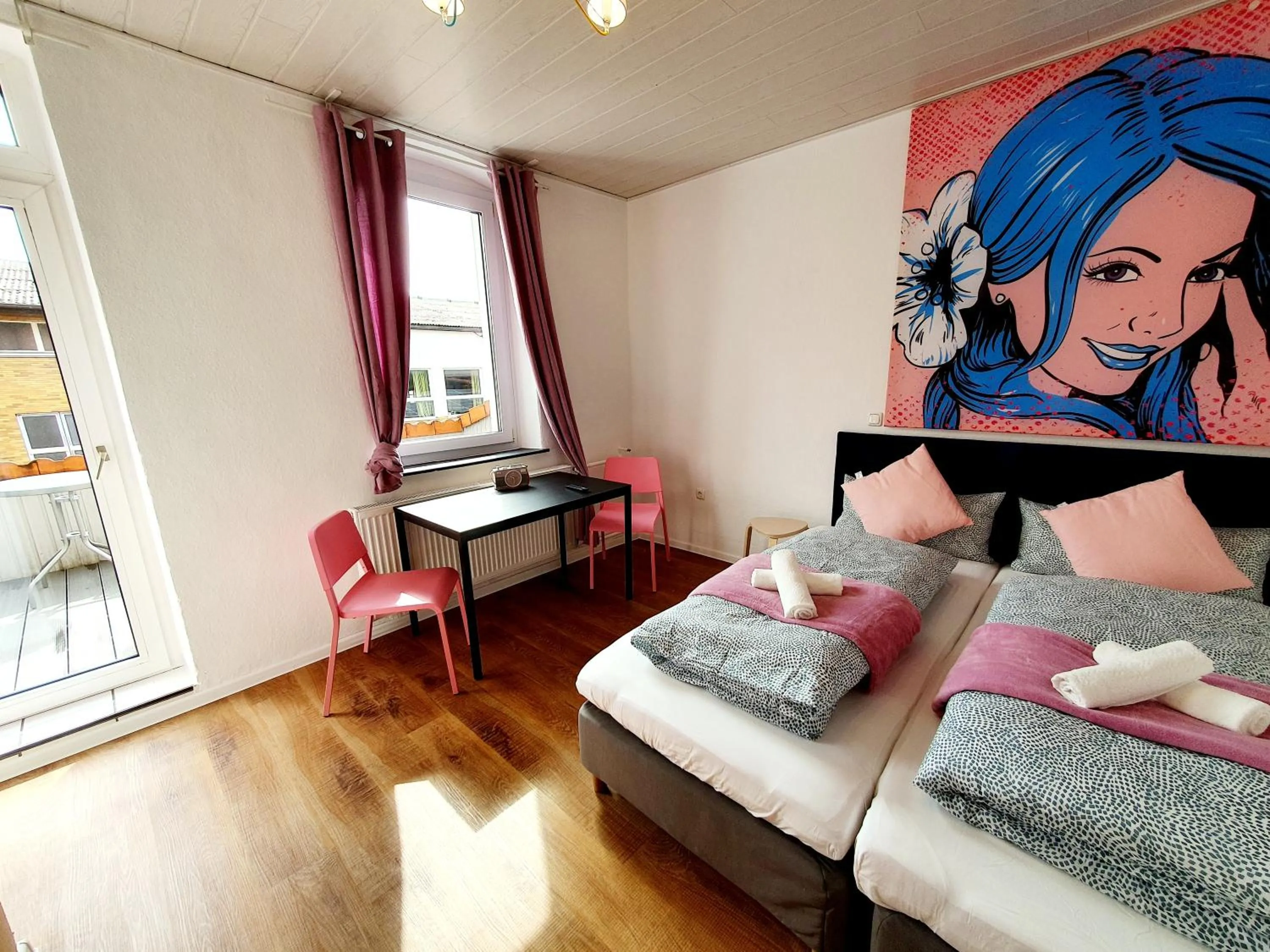 Bed in Budget Hotel Biebertal am Milseburgradweg