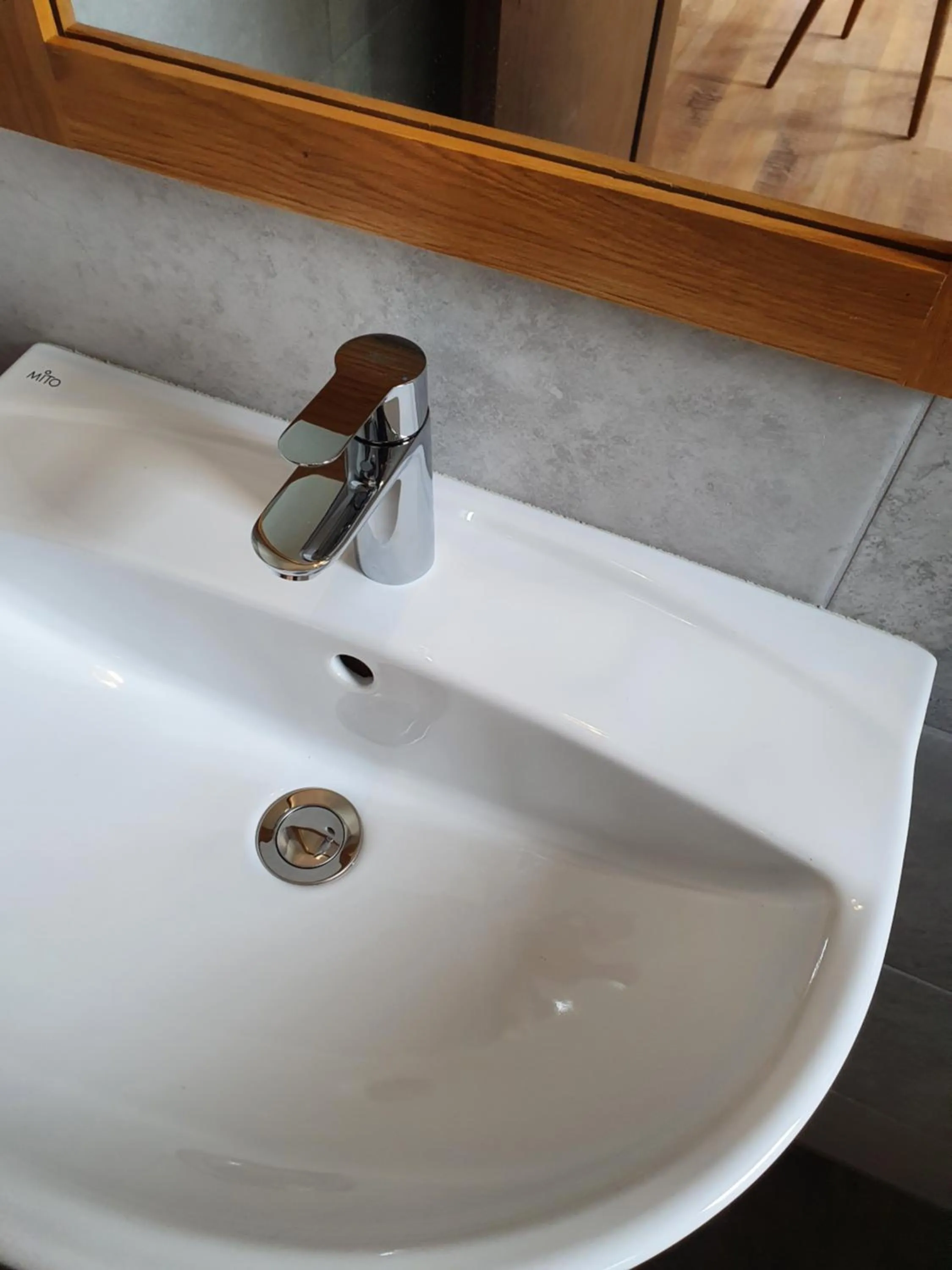 Bathroom in Budget Hotel Biebertal am Milseburgradweg