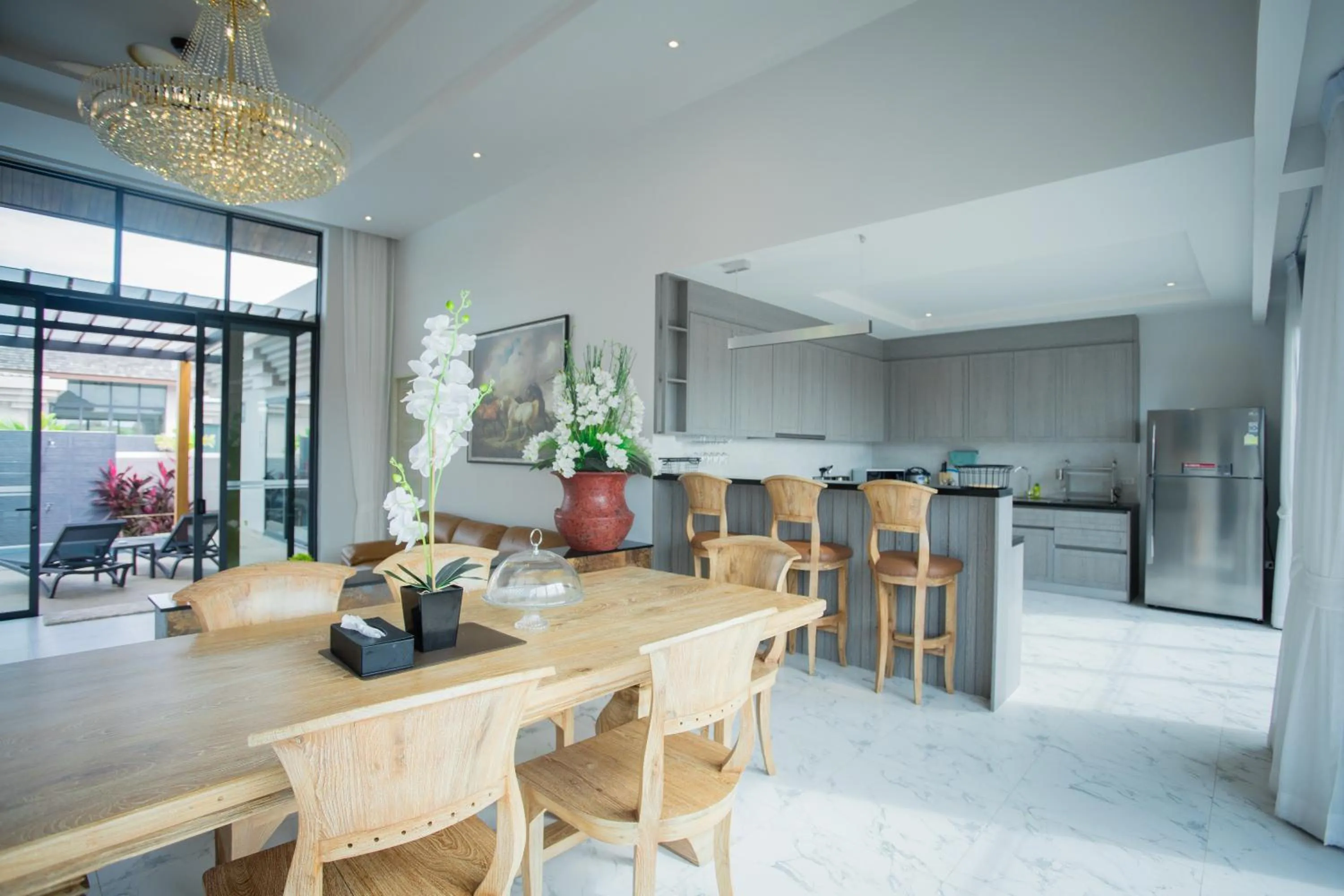 Kitchen or kitchenette in Gold Chariot Pool Villa, Phuket - SHA Plus Certified