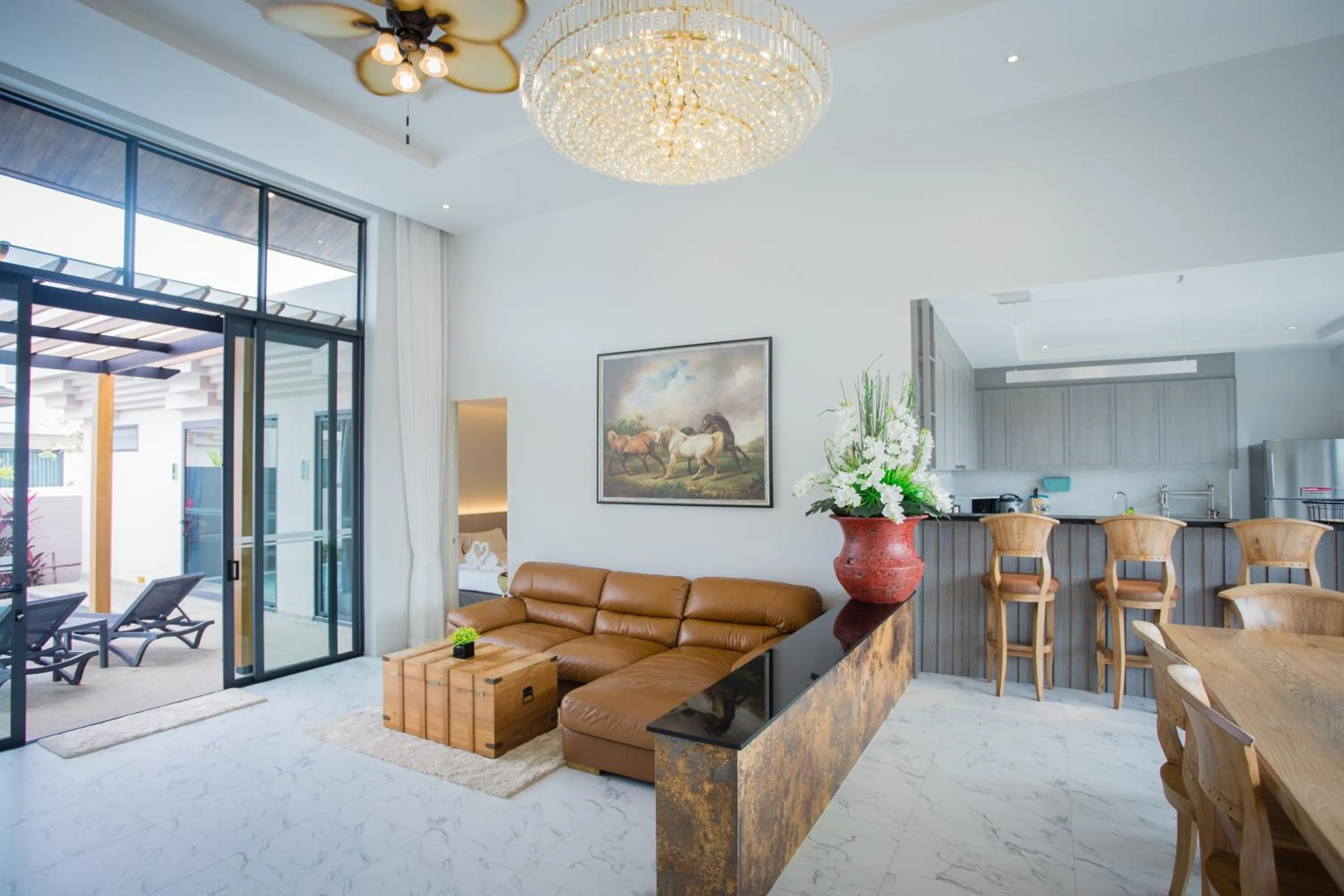 Kitchen or kitchenette in Gold Chariot Pool Villa, Phuket - SHA Plus Certified