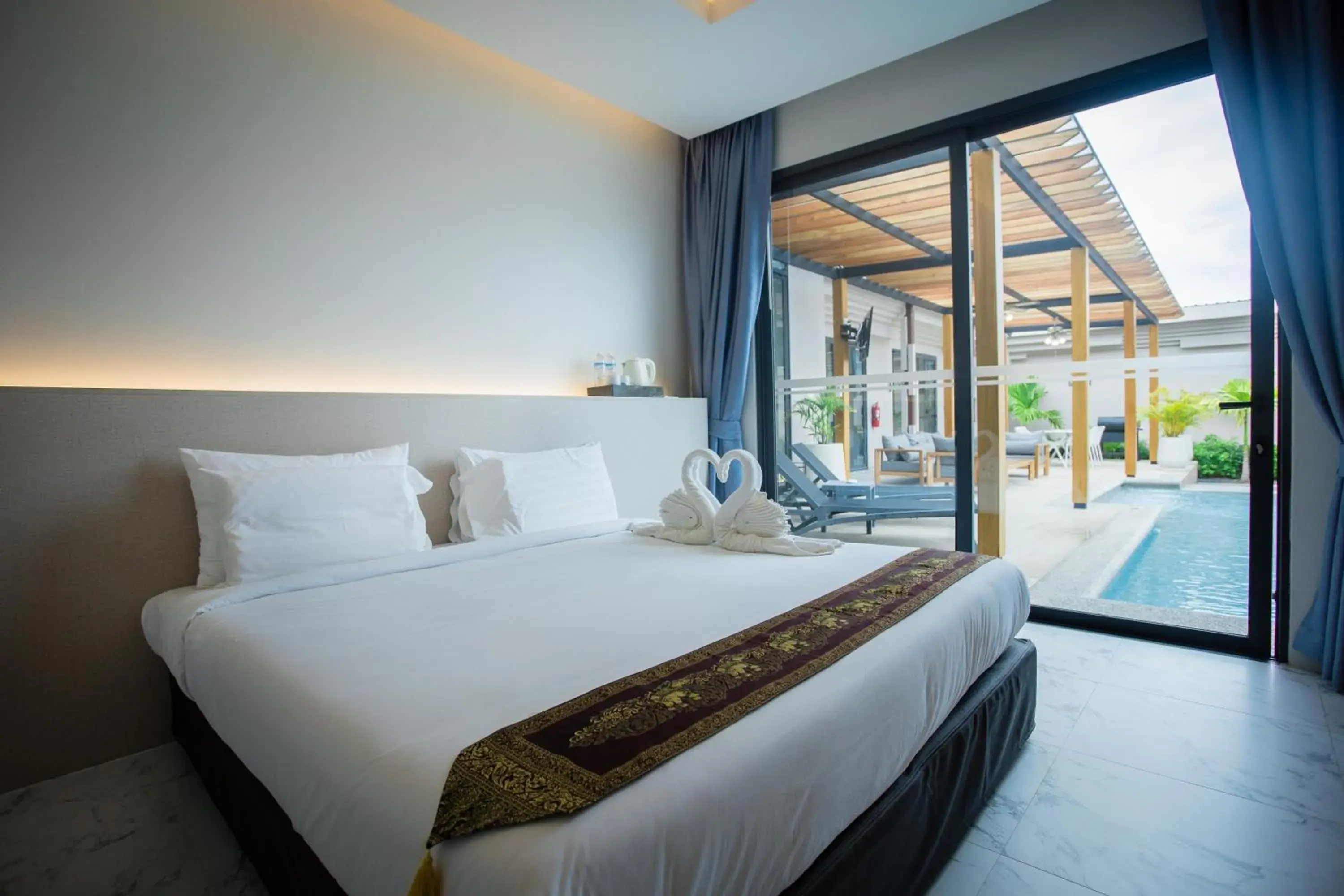 Bed in Gold Chariot Pool Villa, Phuket - SHA Plus Certified Bed in Gold Chariot Pool Villa, Phuket - SHA Plus Certified