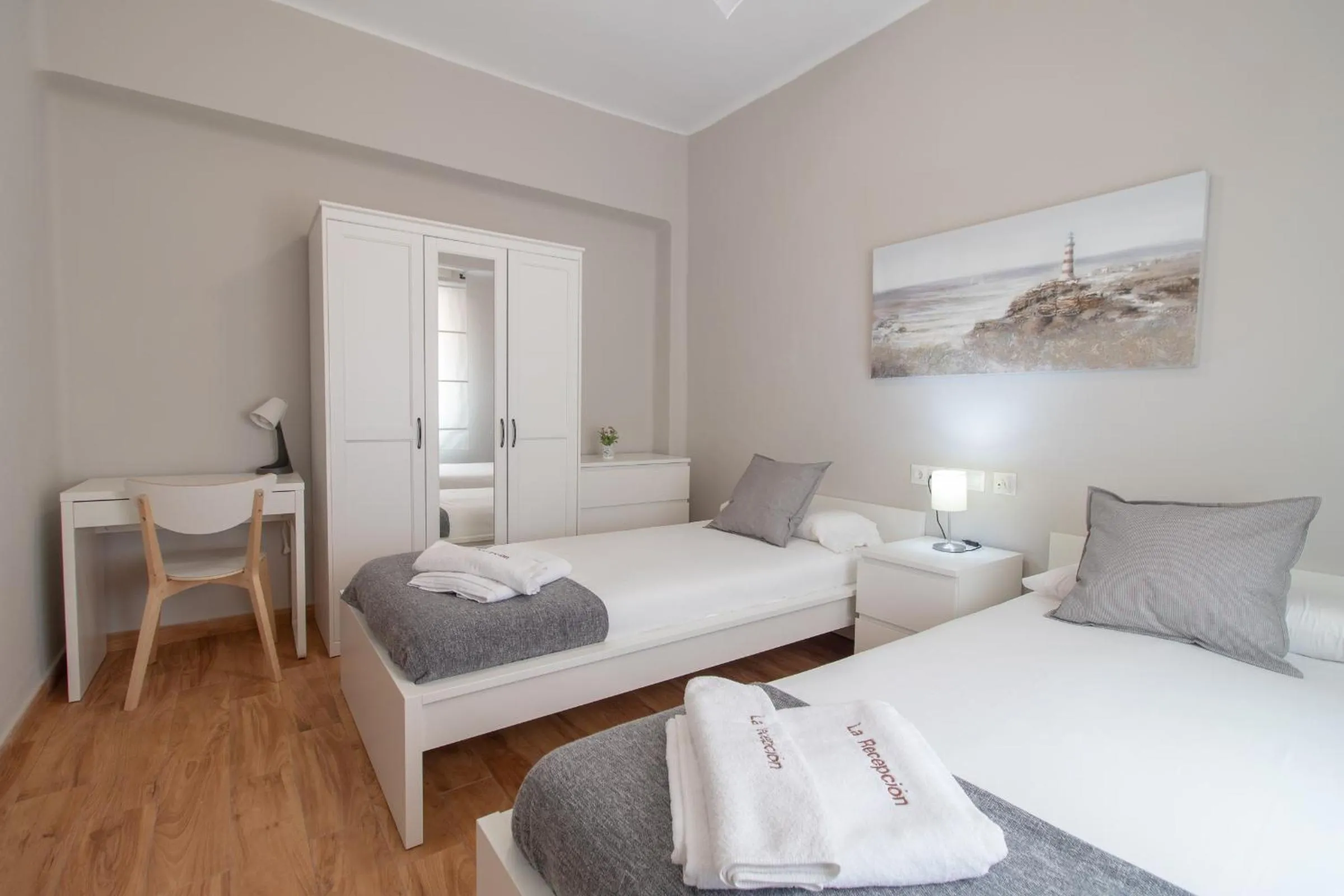 Seating area, Bed in C102 - Huge and Stylish 5 Bedroom by the Center