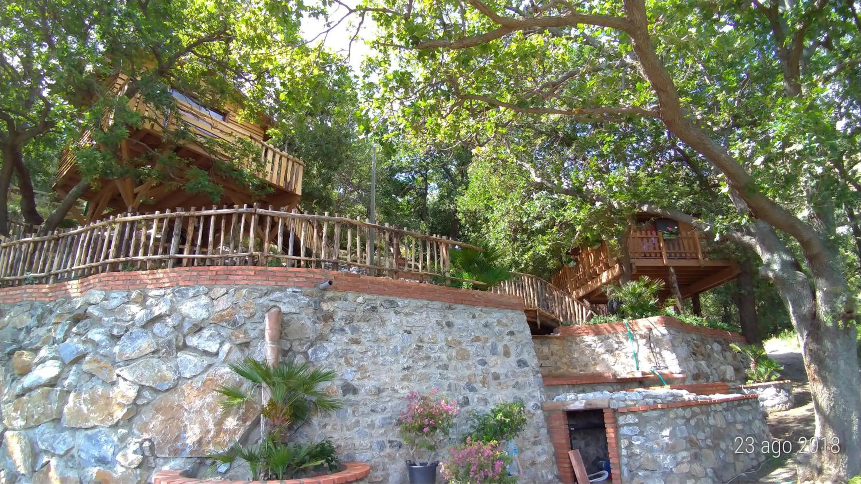 Garden in B & B Le Casette sull'albero di Villa Alba